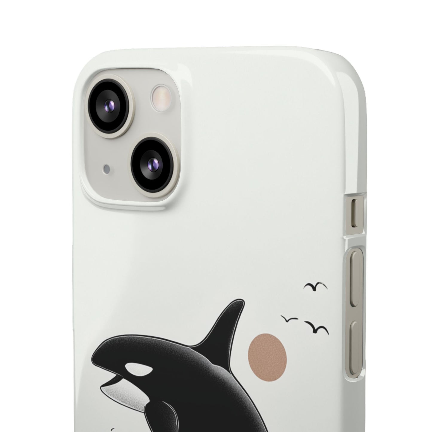 Whale Splash Phone Case | Ocean Lover Gift, Marine Art, Snap Cases, Cute Whale Design, Custom Phone Accessories