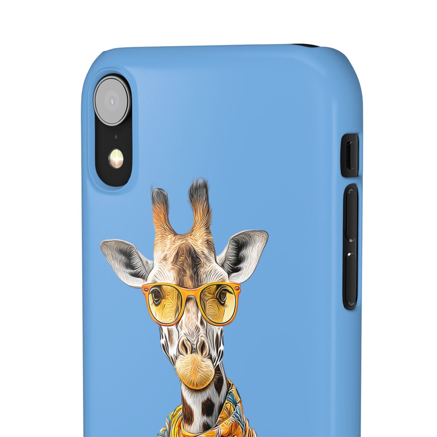 Giraffe Blue Snap Case Phone Cover for Animal Lover Iphone and Samsung models