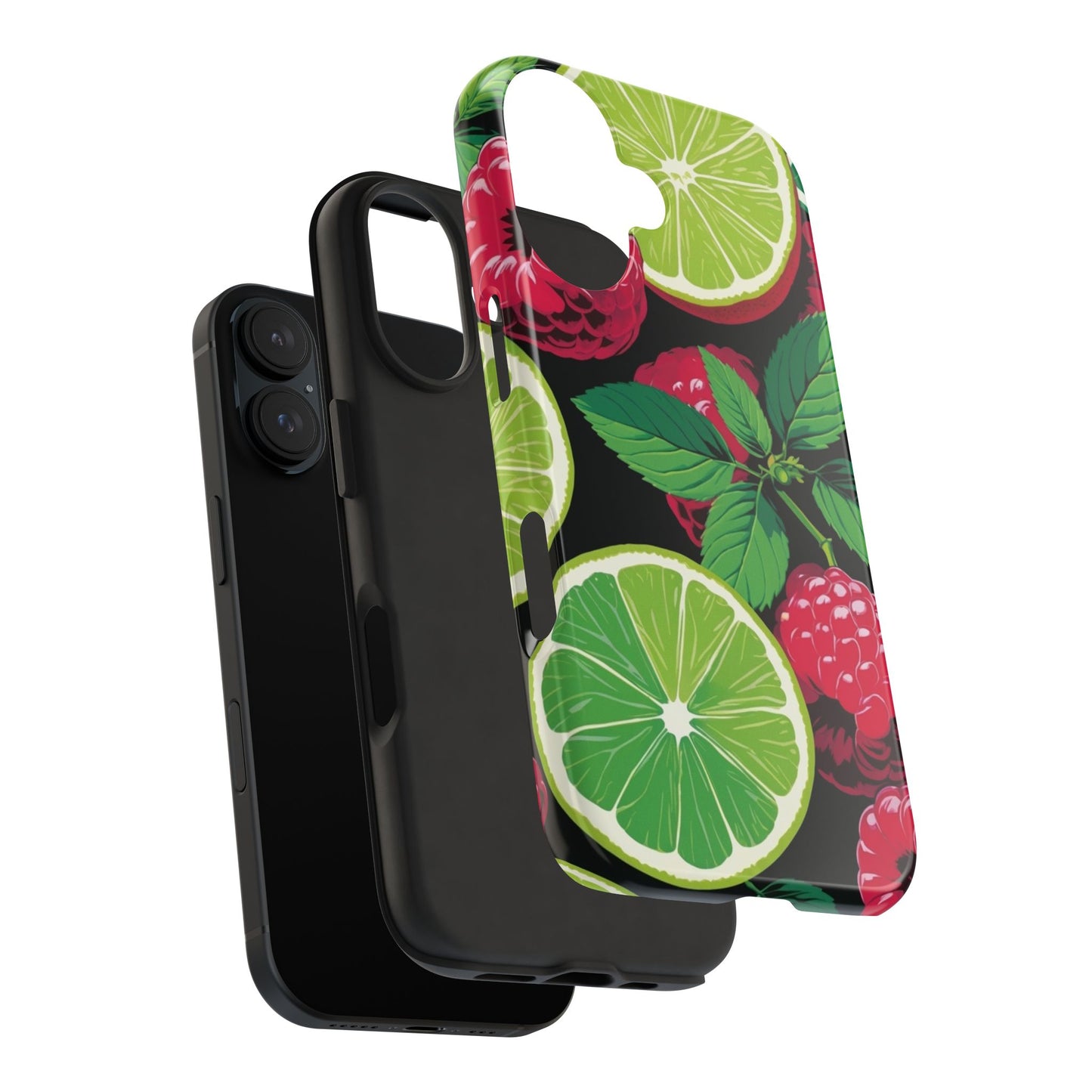 Raspberry Lime Spring iPhone 17 Tough Phone Case — Vibrant Floral Smartphone Protection