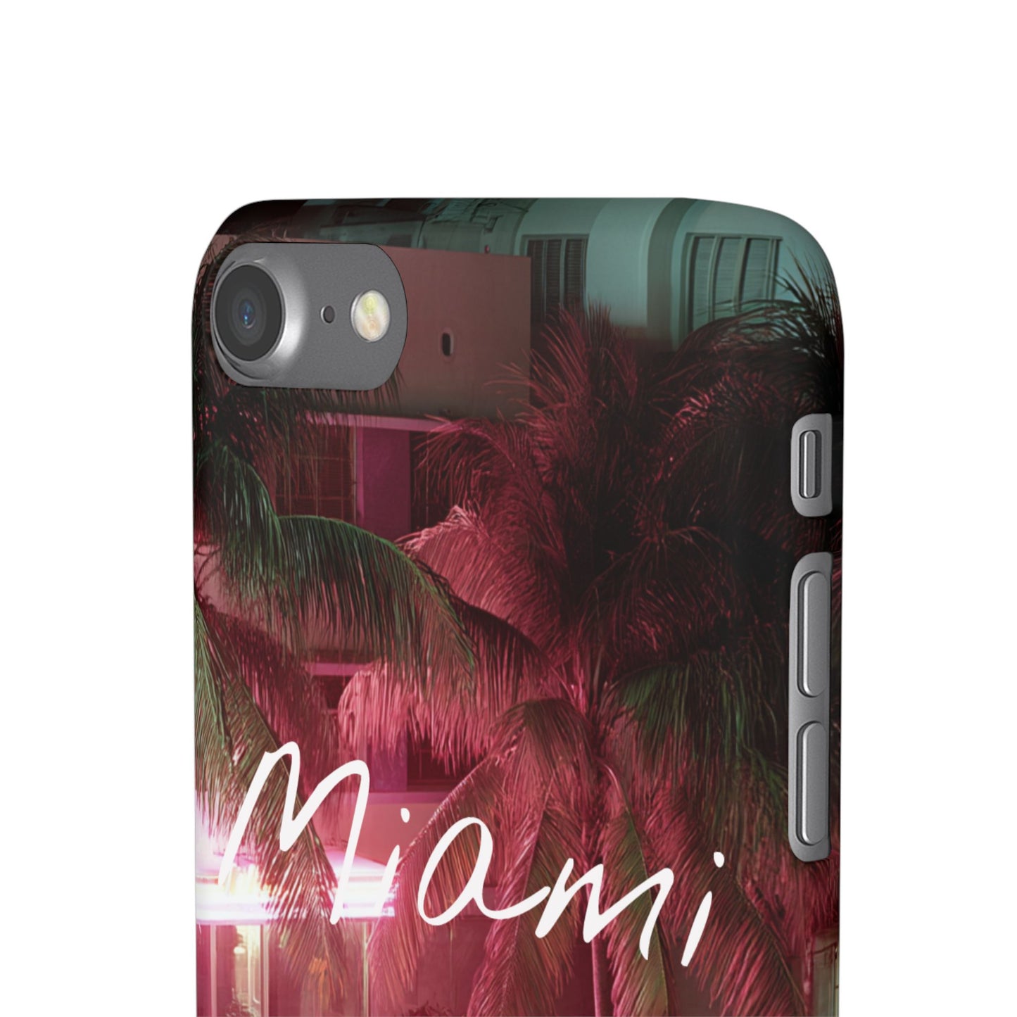 Miami Vibes Snap Case, Tropical Phone Cover, Summer Accessory, Gift for Travel Lovers, Neon Aesthetic, Beach-themed Tech