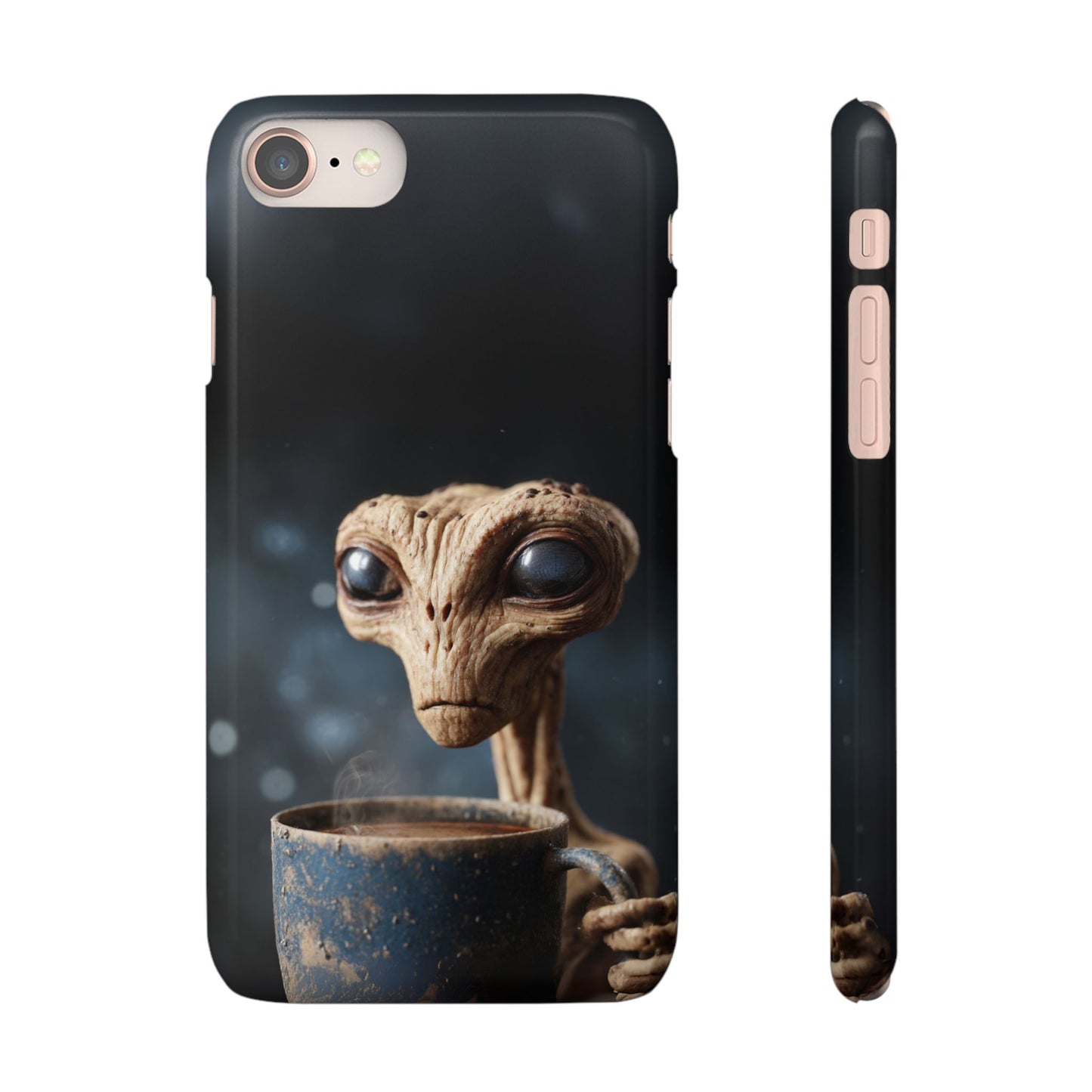 Alien Coffee Snap Case, Unique Phone Cover, Pop Culture Accessory, Gift for Sci-Fi Lovers, Customizable Phone Case