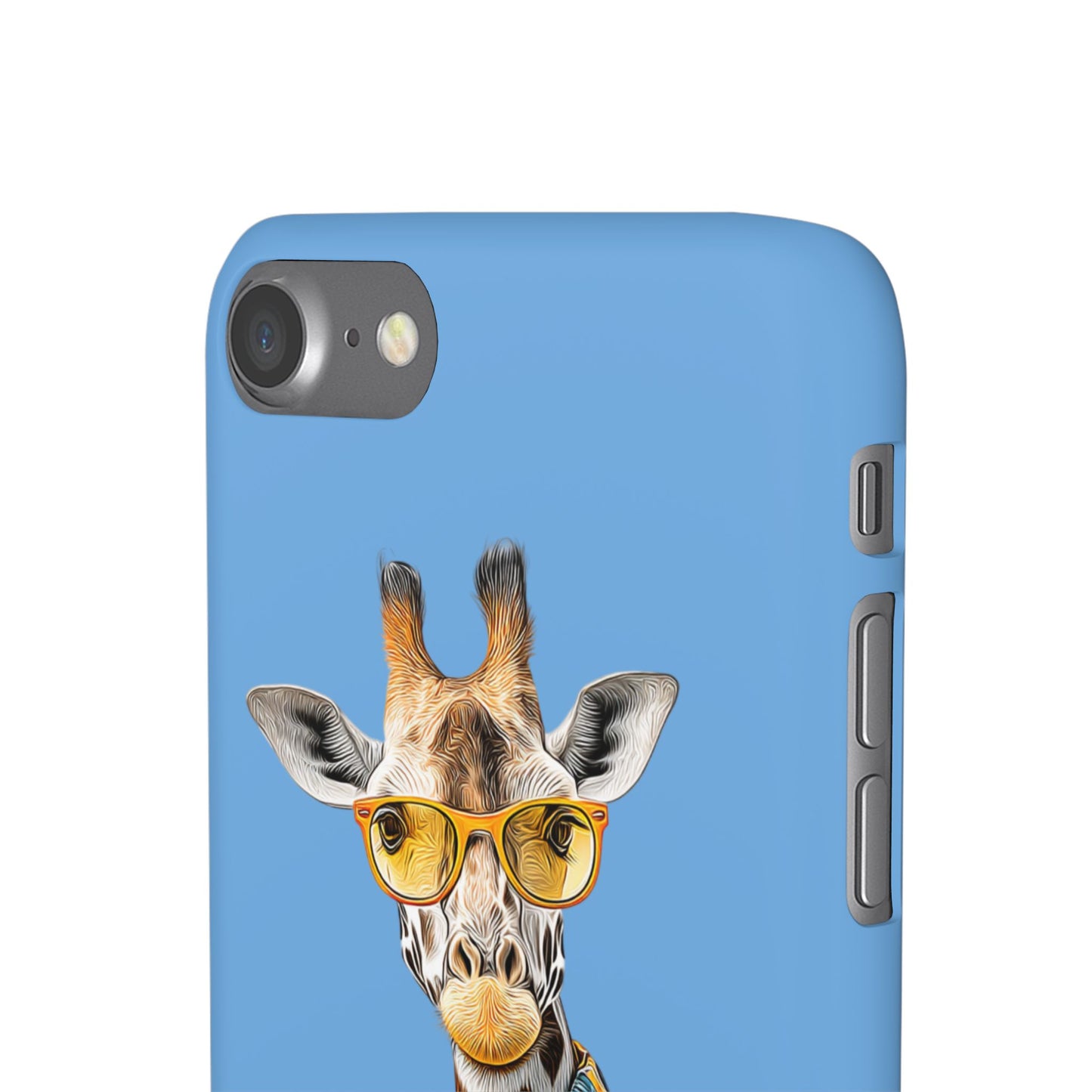 Giraffe Blue Snap Case Phone Cover for Animal Lover Iphone and Samsung models