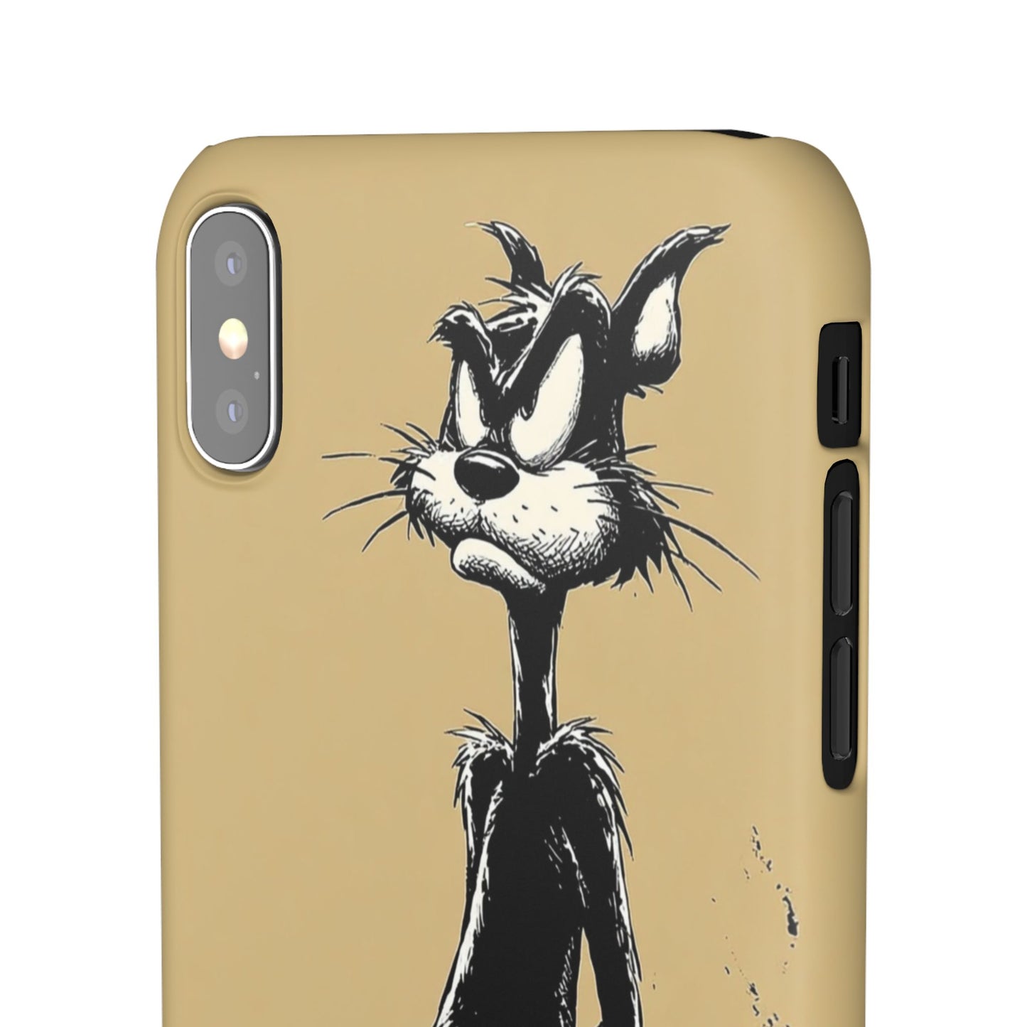 Whimsical Cartoon Snap Case, Fun Phone Cover, Unique Gift for Cat Lovers, Vibrant Art Case, Ideal for Birthdays