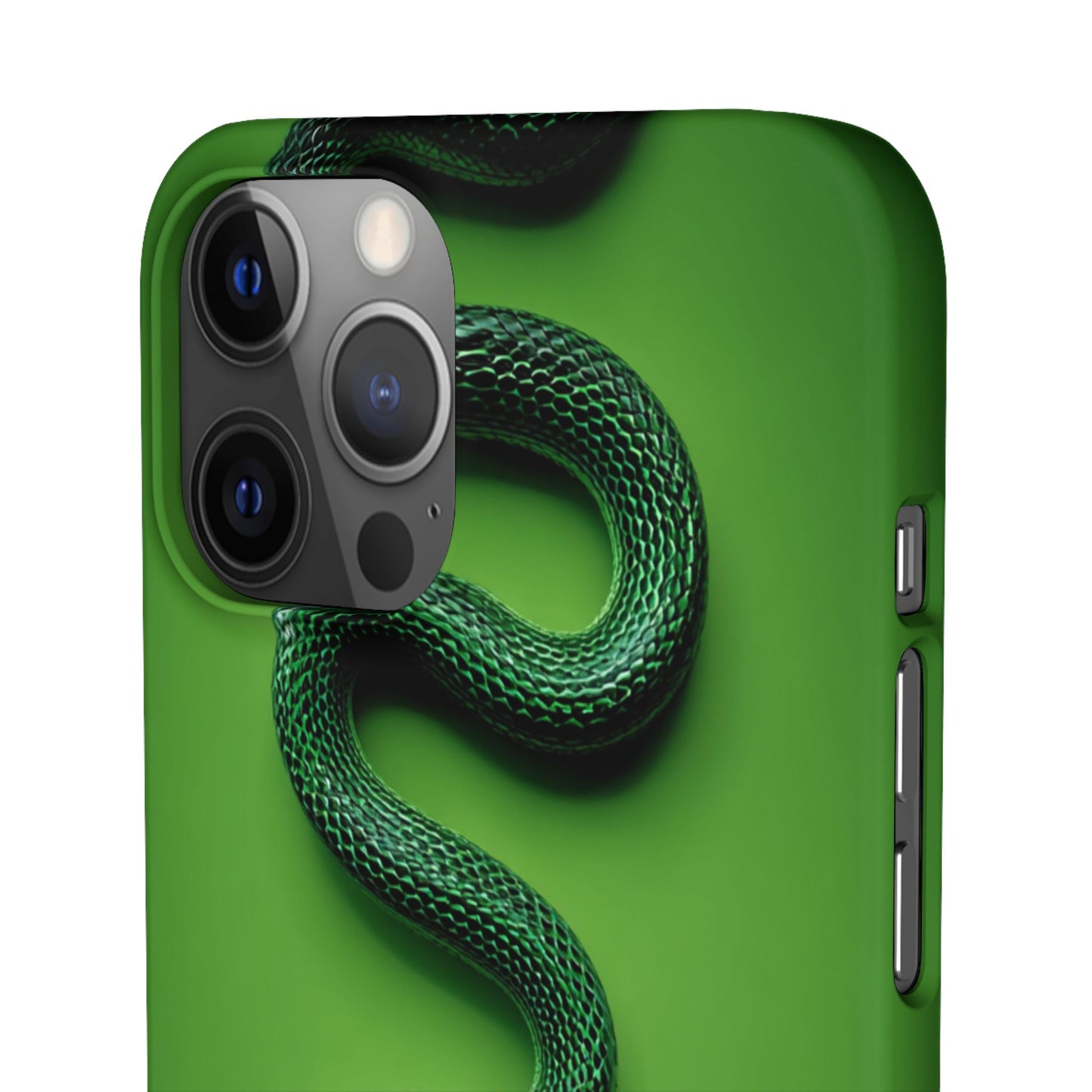 Green Snake Snap Case for iPhone, Stylish Phone Cover, Unique Gift, Trendy Accessory, Birthday, Nature Lover's Phone Case
