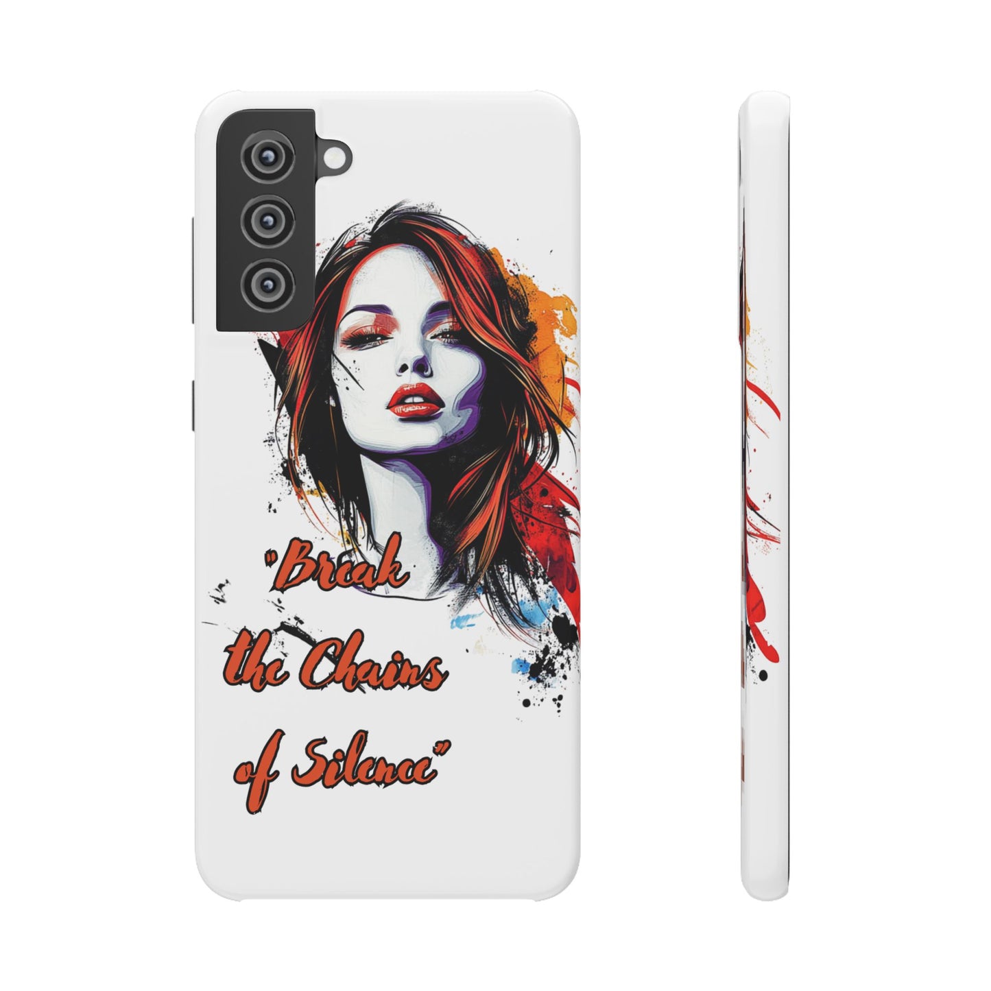 Empowering Art Snap Cases, Phone Cover, Break the Chains of Silence, Unique Gift, Inspirational Tech Accessories