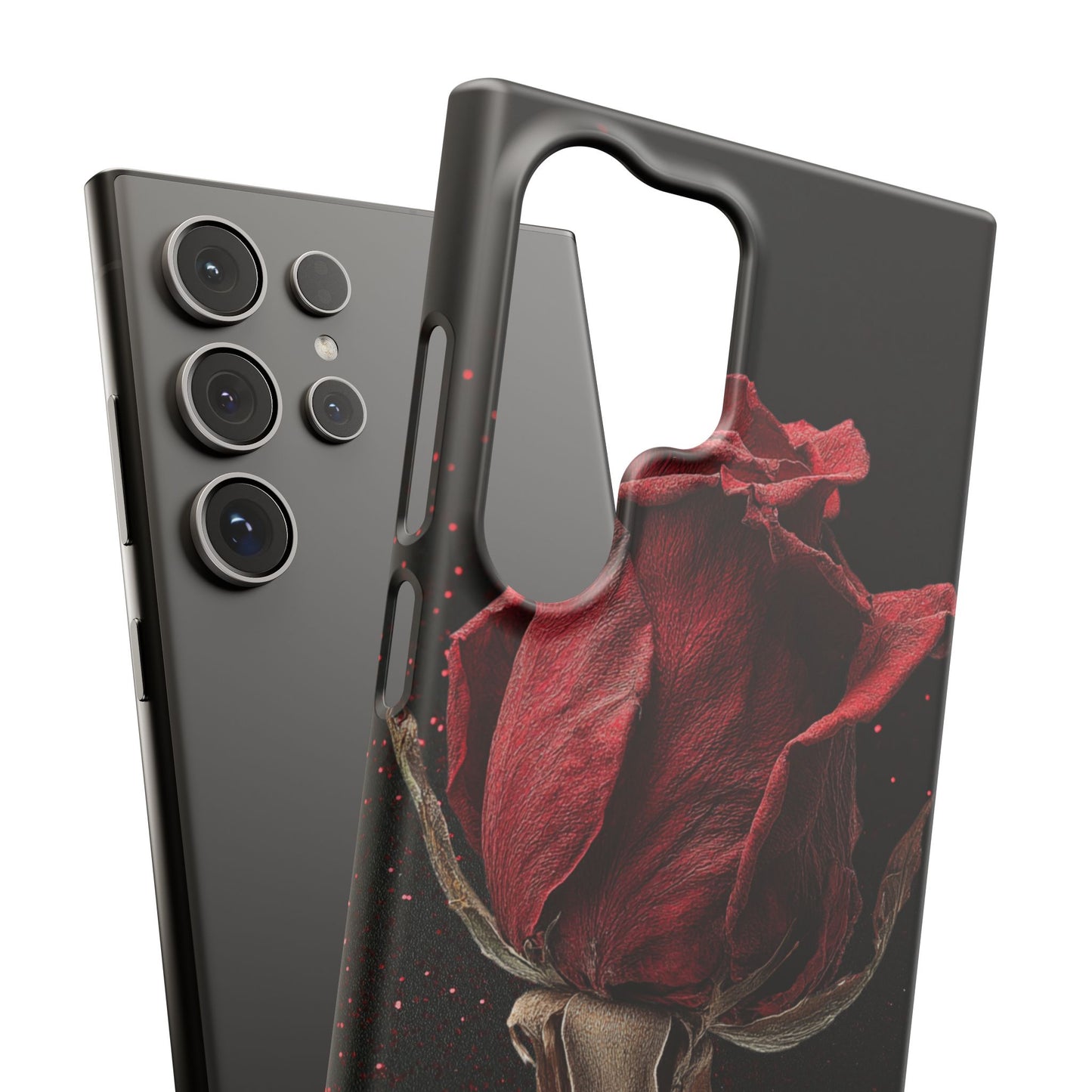 Romantic Rose Snap Case, Floral Phone Cover, Valentines Day Gift, Trendy Mobile Accessory, Heart Design Case, Elegant Phone Protector