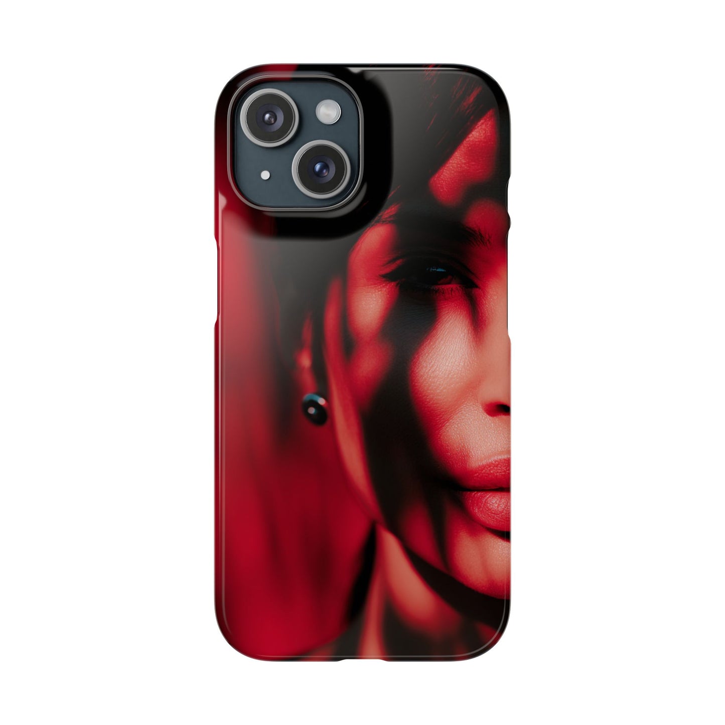 Stylish Snap Cases for Phone, Artistic Phone Cover, Unique Gifts, Red Aesthetic Case, Trendy Accessory, Vibrant Protection