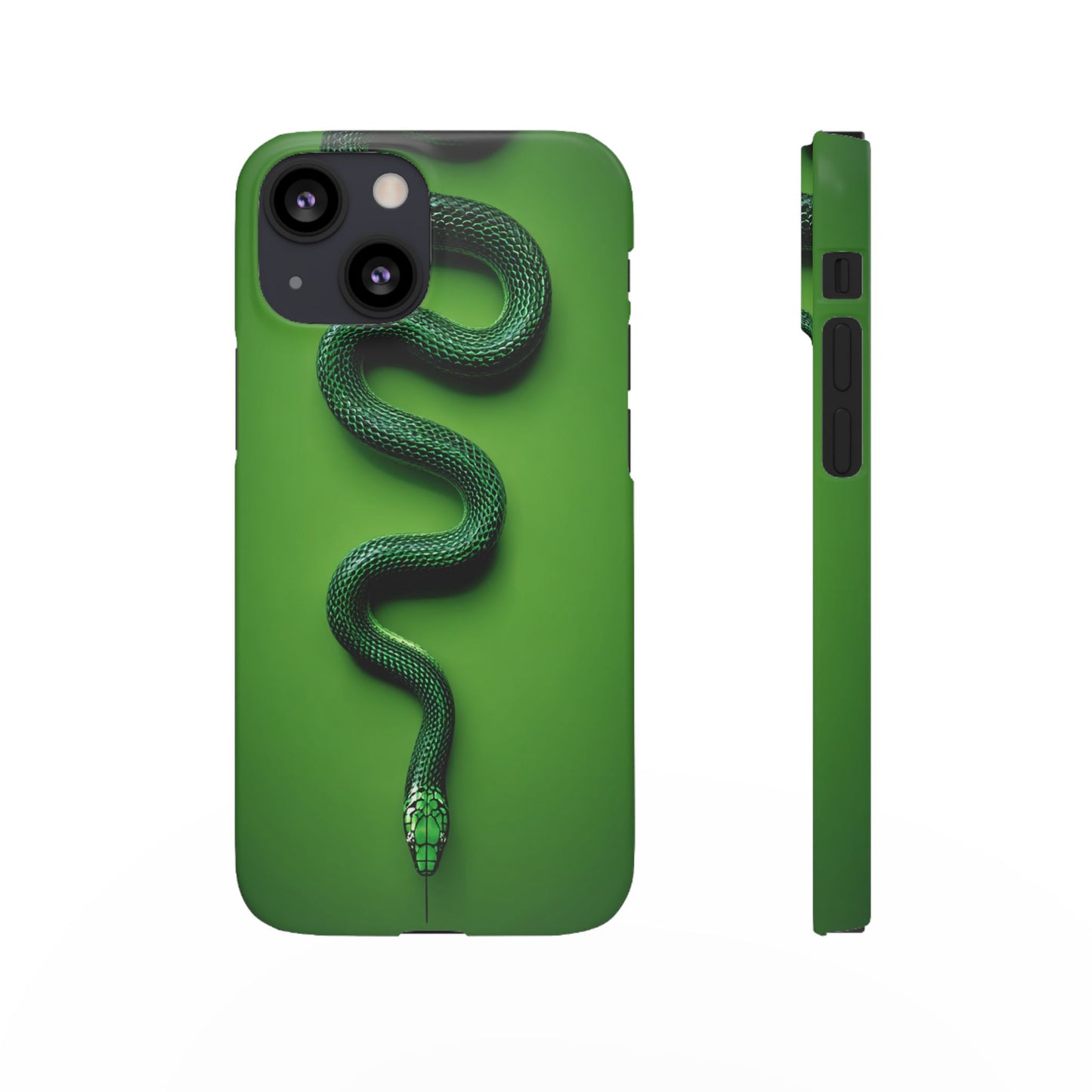 Green Snake Snap Case for iPhone, Stylish Phone Cover, Unique Gift, Trendy Accessory, Birthday, Nature Lover's Phone Case