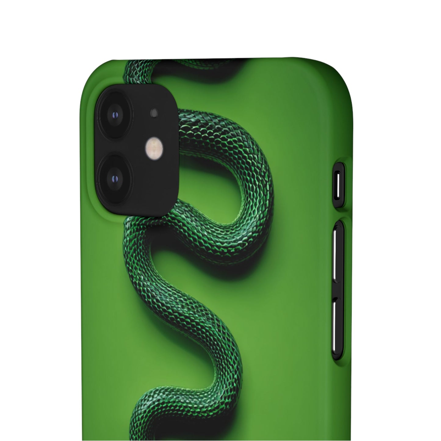 Green Snake Snap Case for iPhone, Stylish Phone Cover, Unique Gift, Trendy Accessory, Birthday, Nature Lover's Phone Case