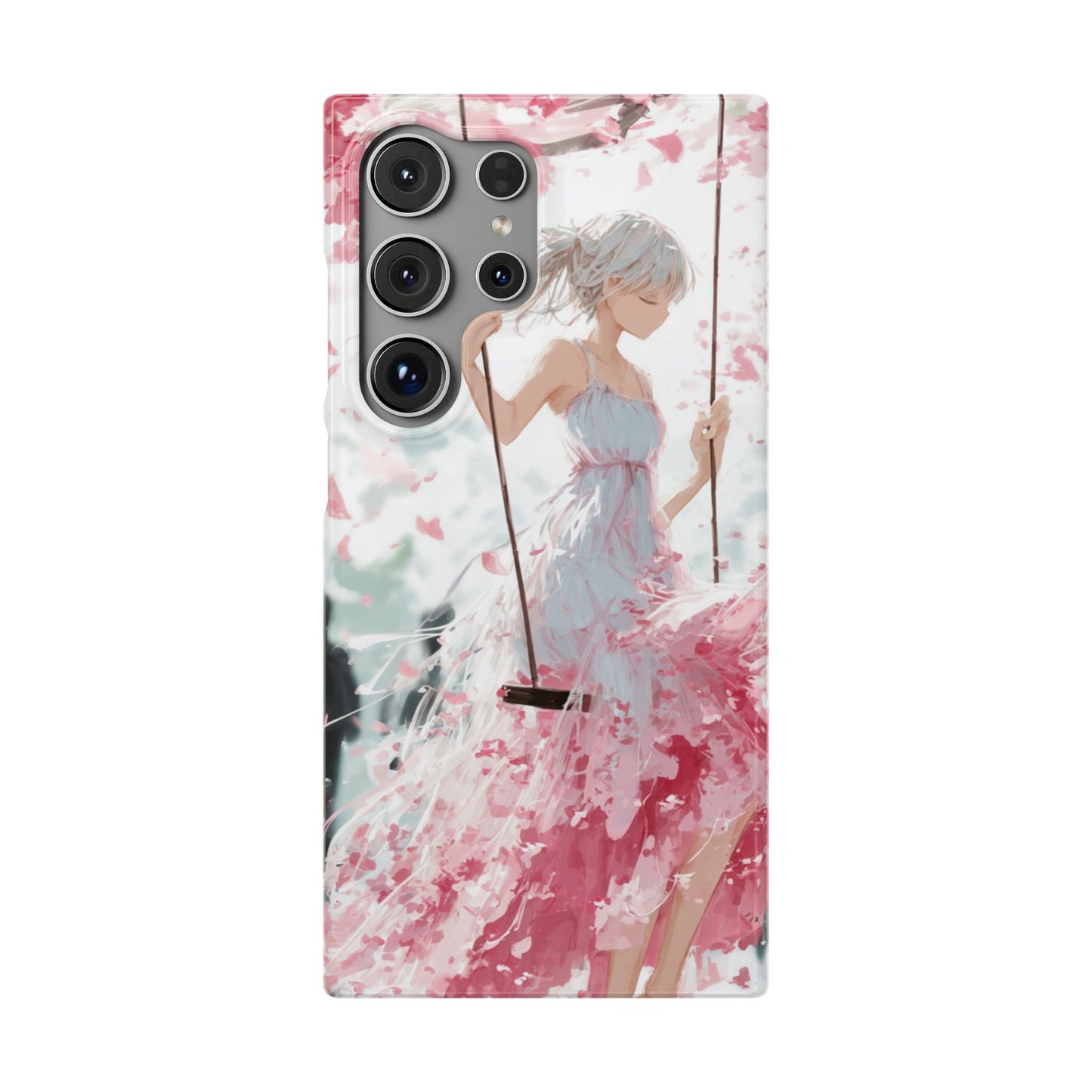 Elegant Floral Snap Cases for iPhone, Personalized Phone Covers, Cute Spring Gifts, Anime Aesthetic Accessories, Flower-themed Cell [...]