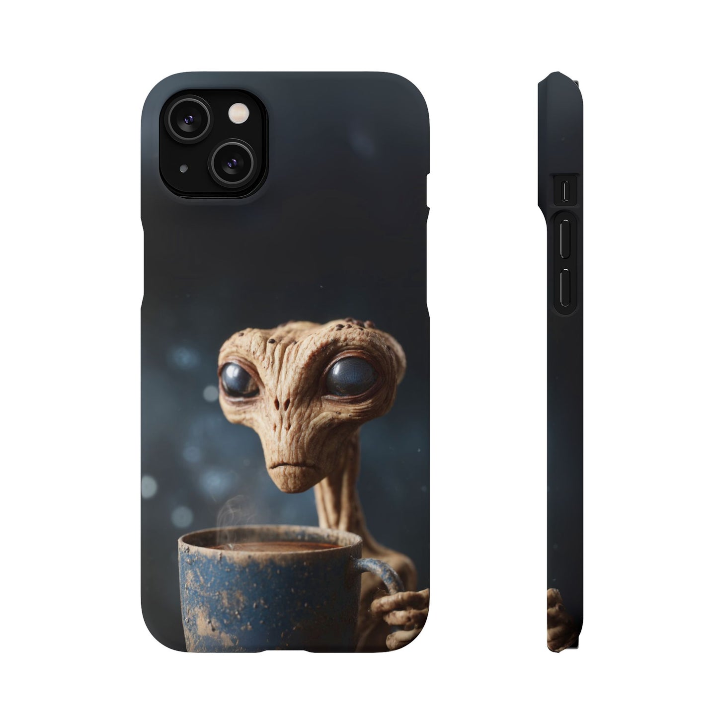 Alien Coffee Snap Case, Unique Phone Cover, Pop Culture Accessory, Gift for Sci-Fi Lovers, Customizable Phone Case