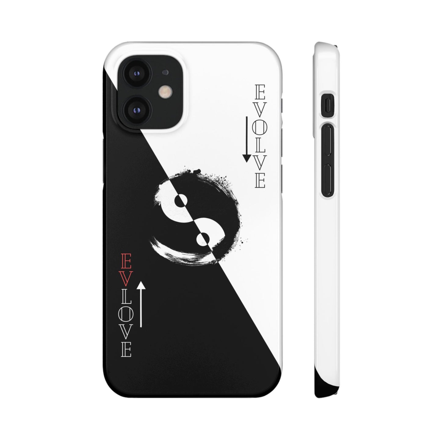 Yin Yang Evolve Black and White Snap Case Cover for iPhone and Samsung