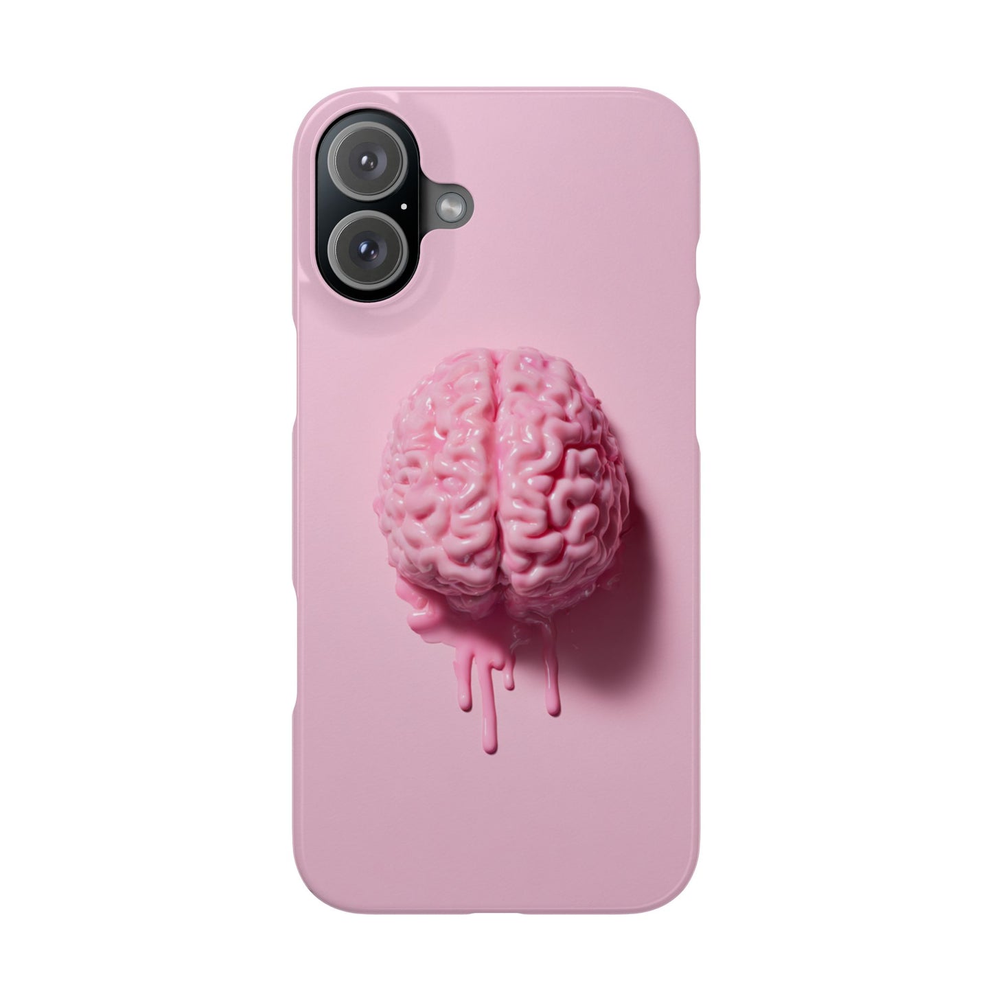 Slim Cases, Brain Design Phone Case With Card Holder, Cute Tech Accessory, Unique Gift for Students, Stylish Phone Protection, Valentine's