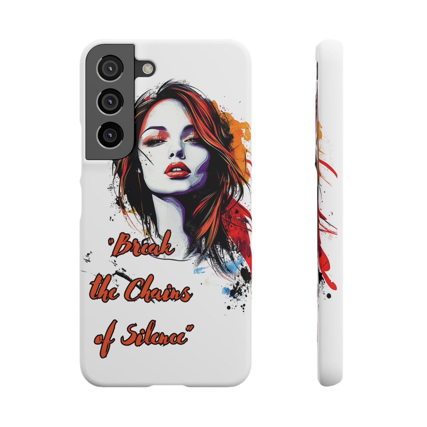 Empowering Art Snap Cases, Phone Cover, Break the Chains of Silence, Unique Gift, Inspirational Tech Accessories