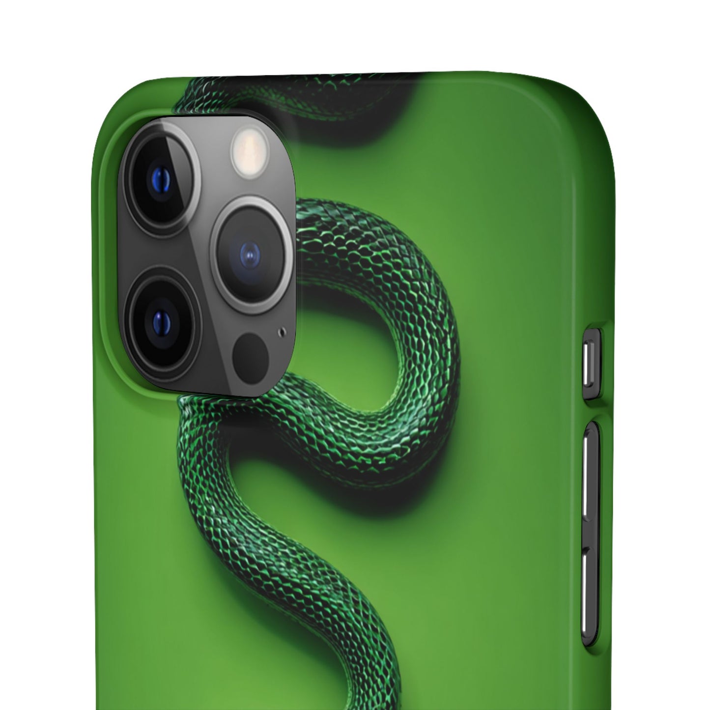 Green Snake Snap Case for iPhone, Stylish Phone Cover, Unique Gift, Trendy Accessory, Birthday, Nature Lover's Phone Case