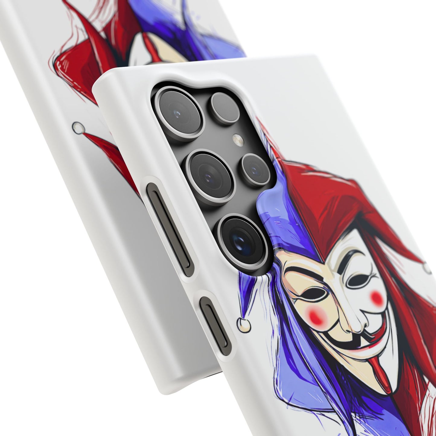 Joker & Anonimous Reunited Guy Fawkes Art Snap Case and Protective Phone Cover For iPhone and Samsung