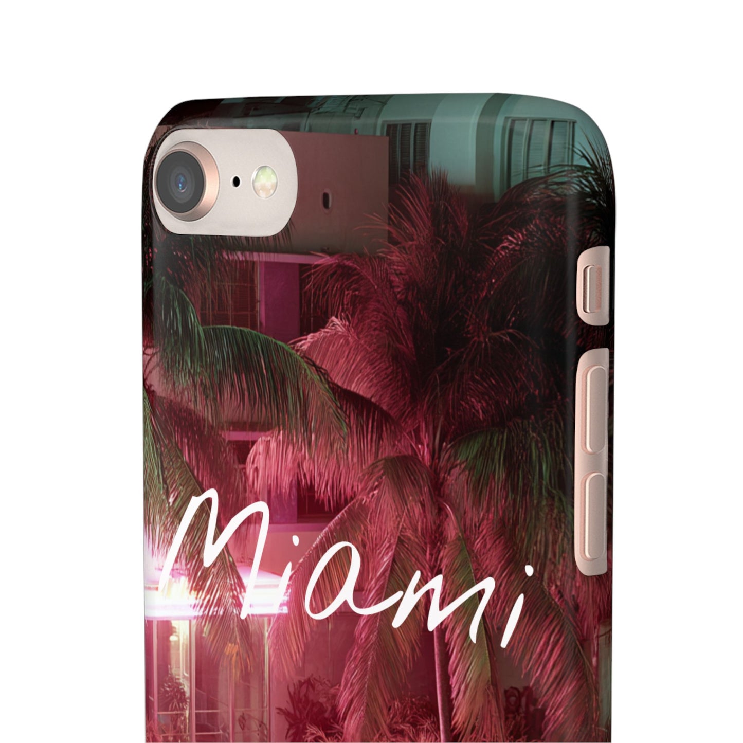 Miami Vibes Snap Case, Tropical Phone Cover, Summer Accessory, Gift for Travel Lovers, Neon Aesthetic, Beach-themed Tech