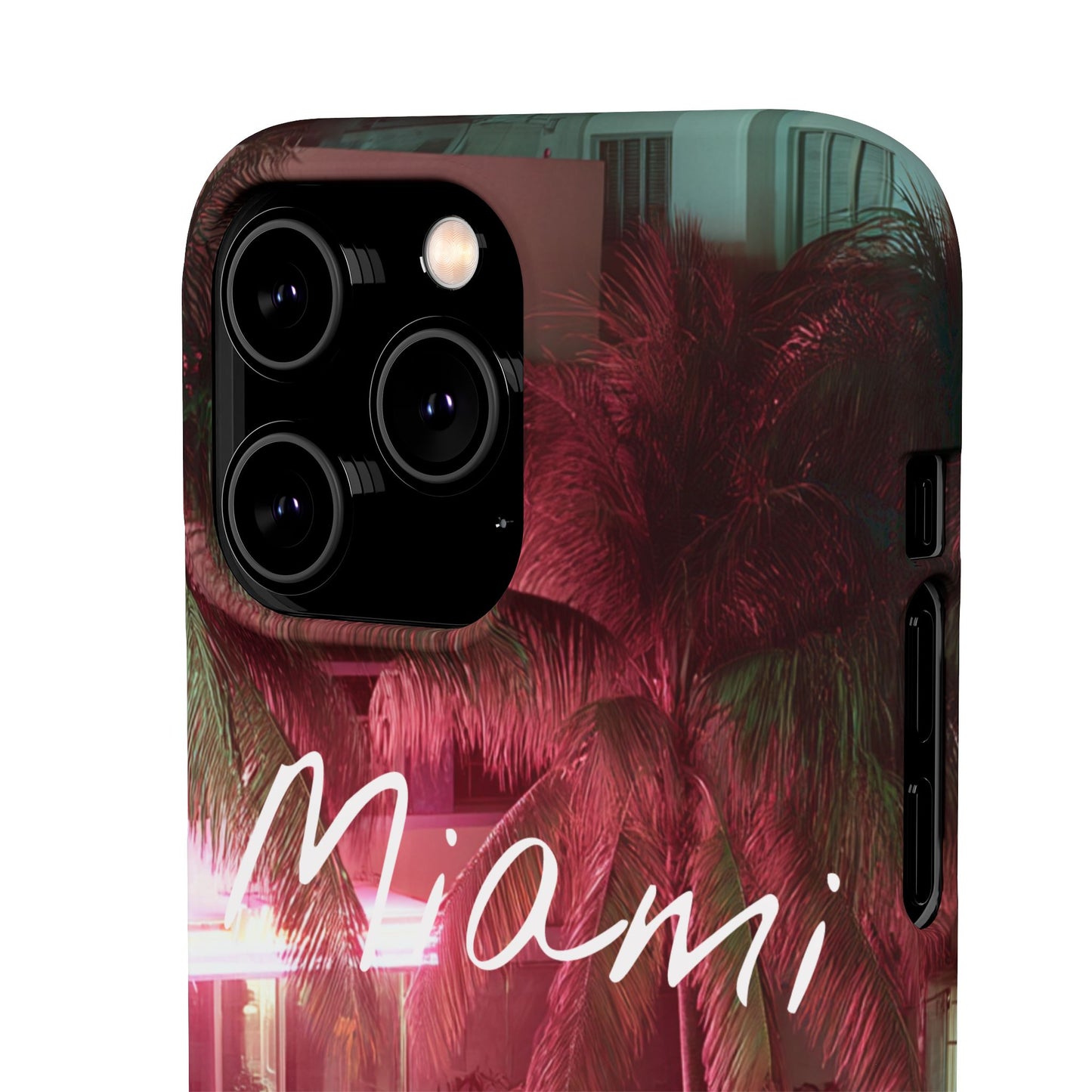 Miami Vibes Snap Case, Tropical Phone Cover, Summer Accessory, Gift for Travel Lovers, Neon Aesthetic, Beach-themed Tech
