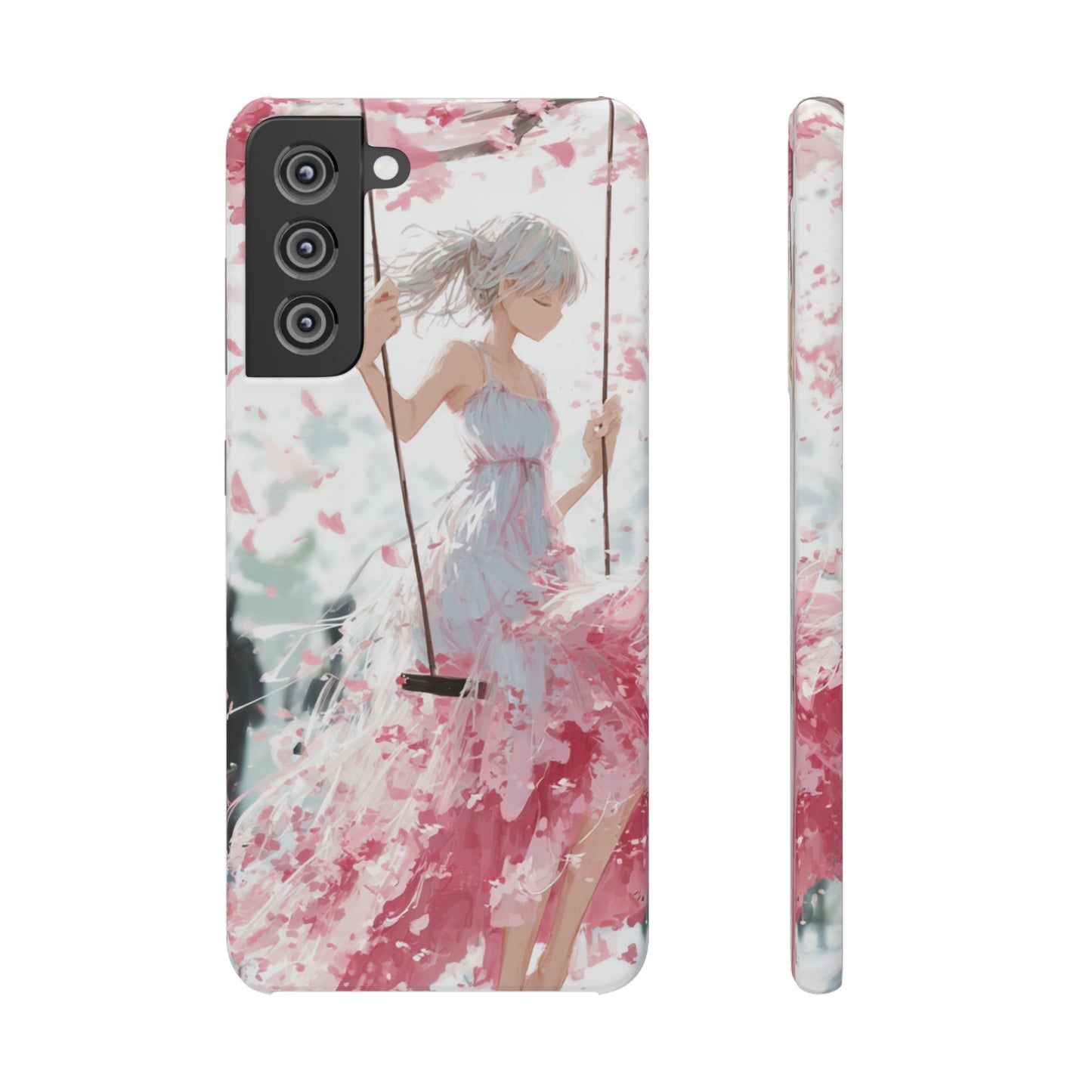 Elegant Floral Snap Cases for iPhone, Personalized Phone Covers, Cute Spring Gifts, Anime Aesthetic Accessories, Flower-themed Cell [...]