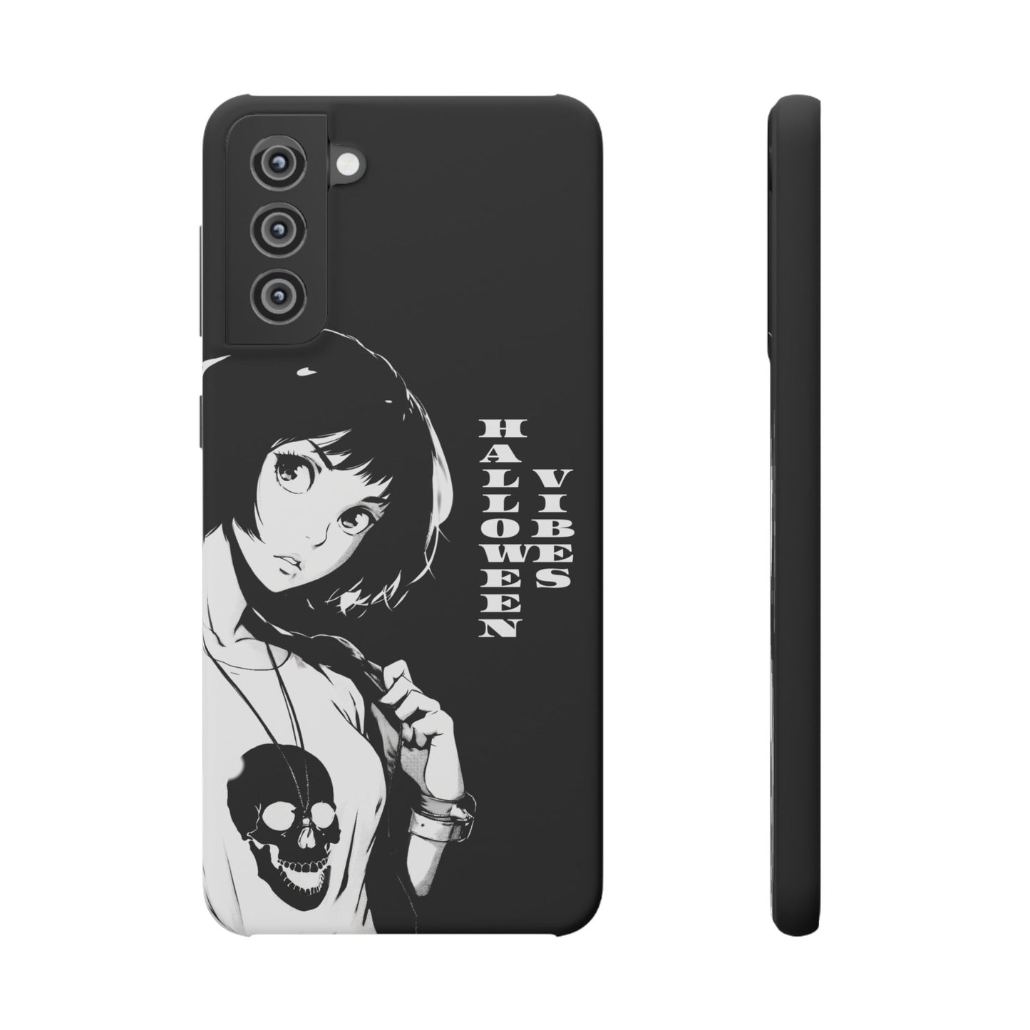 Halloween Vibes Snap Case Black and White Protective Phone Cover for iPhone and Samsung