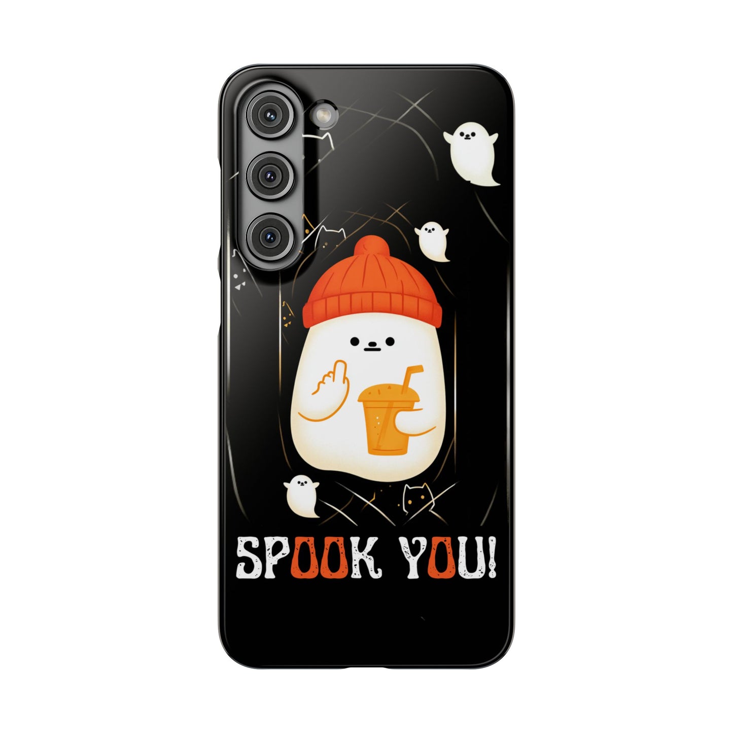 Spook You Halloween Ghost Snap Case Kawaii Protective Phone Cover for iPhone and Samsung