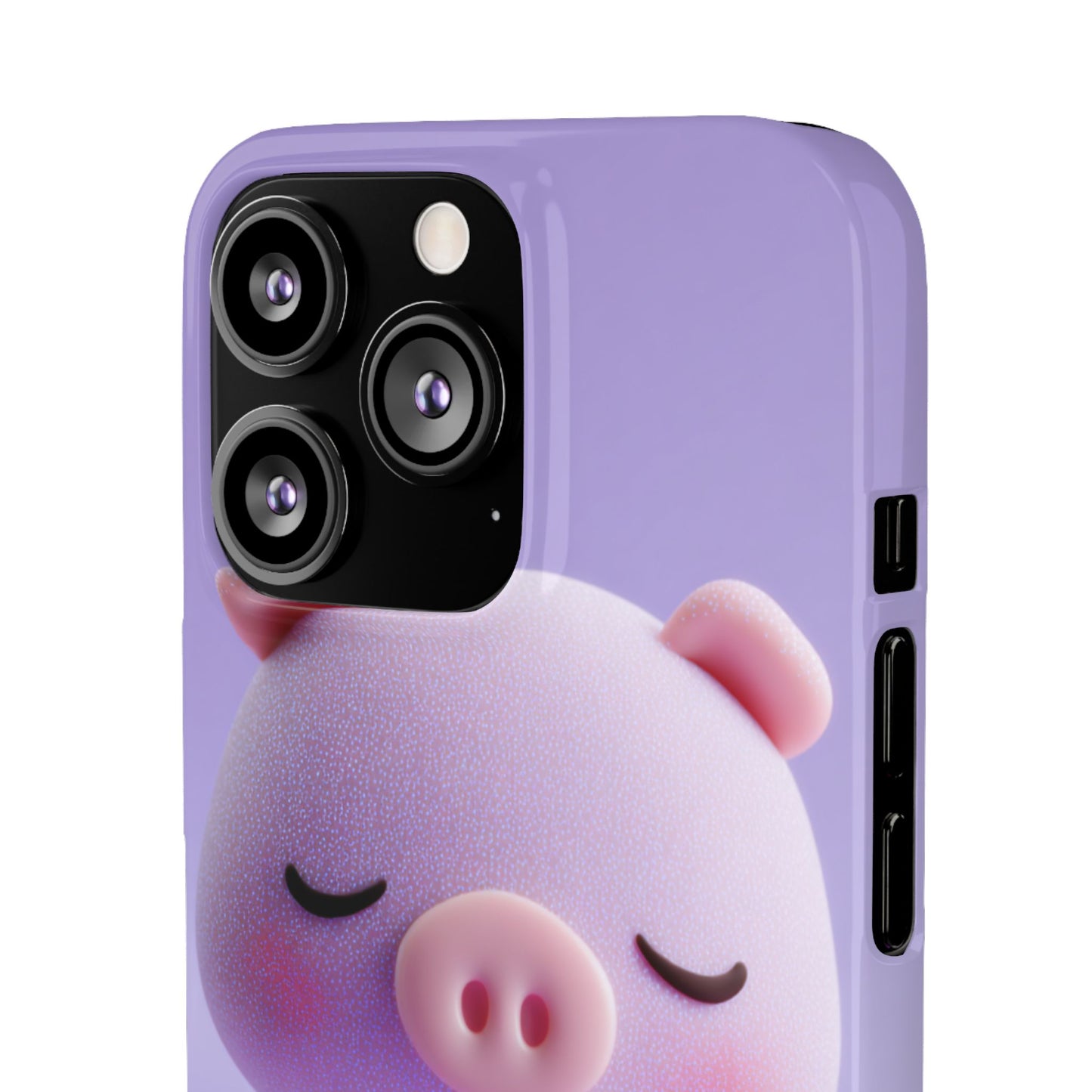 Cute Pig Snap Case for iPhone, Animal Lovers Phone Cover, Kawaii Aesthetic Accessory, Birthday Gift, Unique Phone Protection