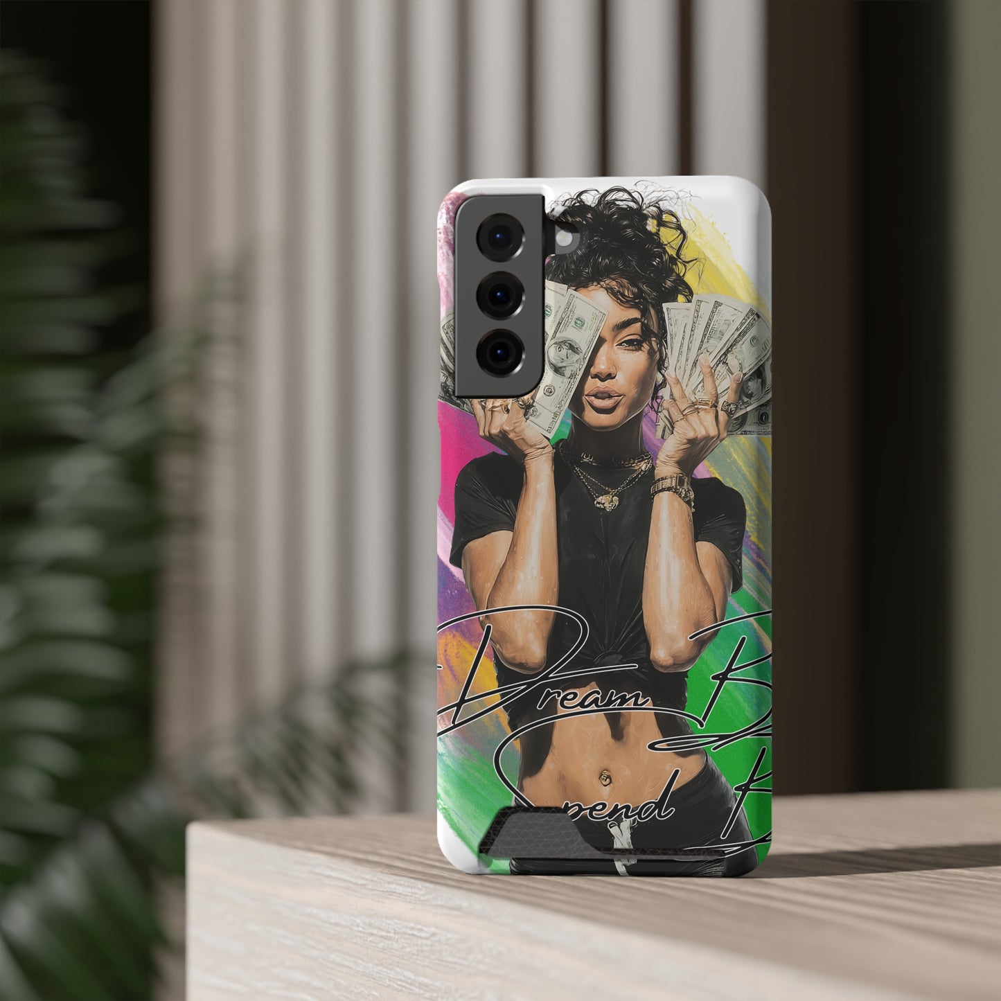 Vibrant Phone Case with Card Holder - Dream Big, Stylish Accessory for Teens & Young Adults, Perfect Gift for Birthdays, Graduations, [...]