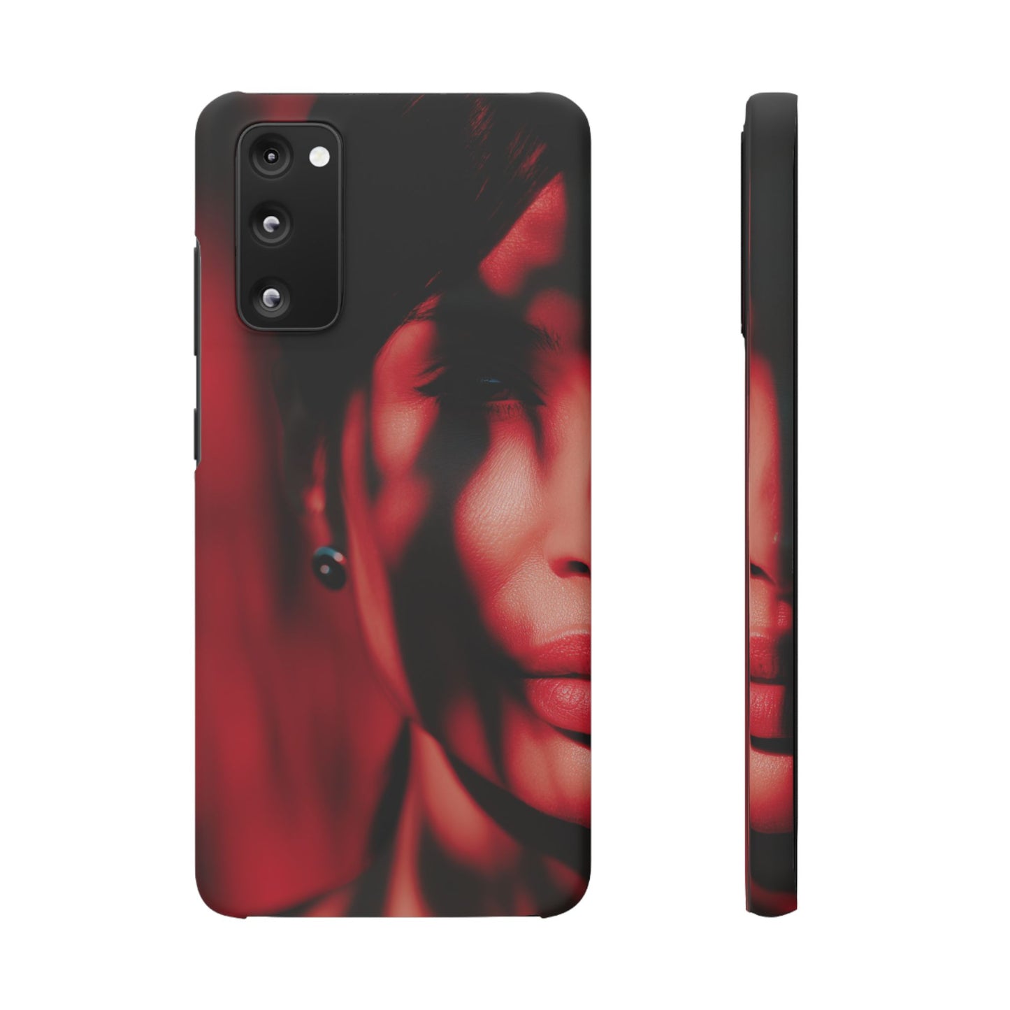 Stylish Snap Cases for Phone, Artistic Phone Cover, Unique Gifts, Red Aesthetic Case, Trendy Accessory, Vibrant Protection