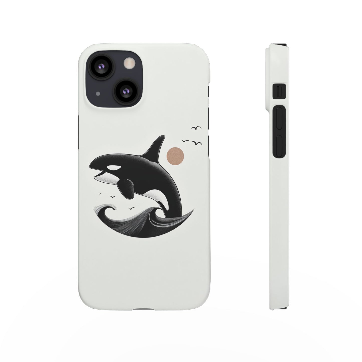 Whale Splash Phone Case | Ocean Lover Gift, Marine Art, Snap Cases, Cute Whale Design, Custom Phone Accessories