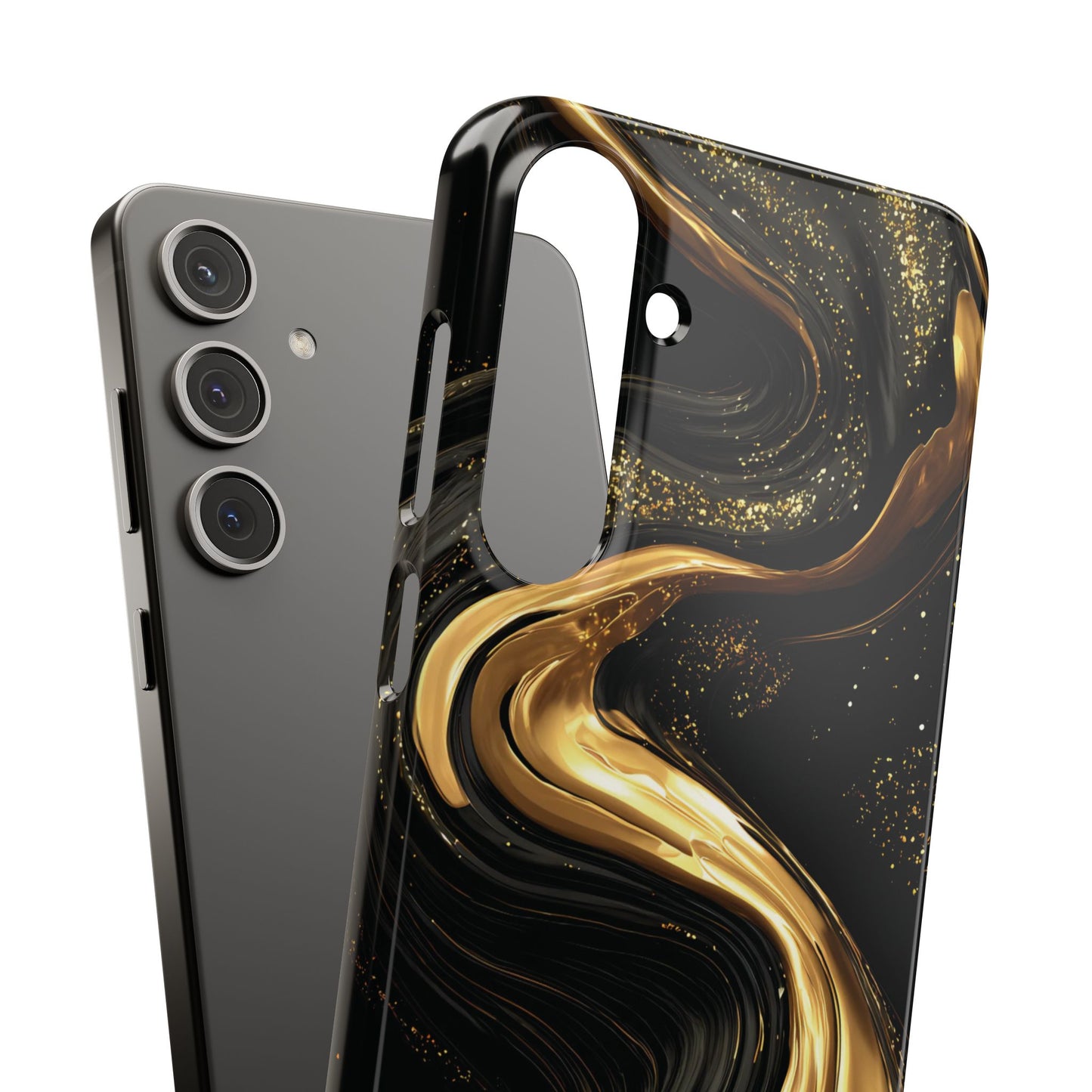 Elegant Gold Swirl Snap Case - Stylish Phone Cover, Modern Accessory, Gift for Her, Luxe Phone Case, Trendy Decor