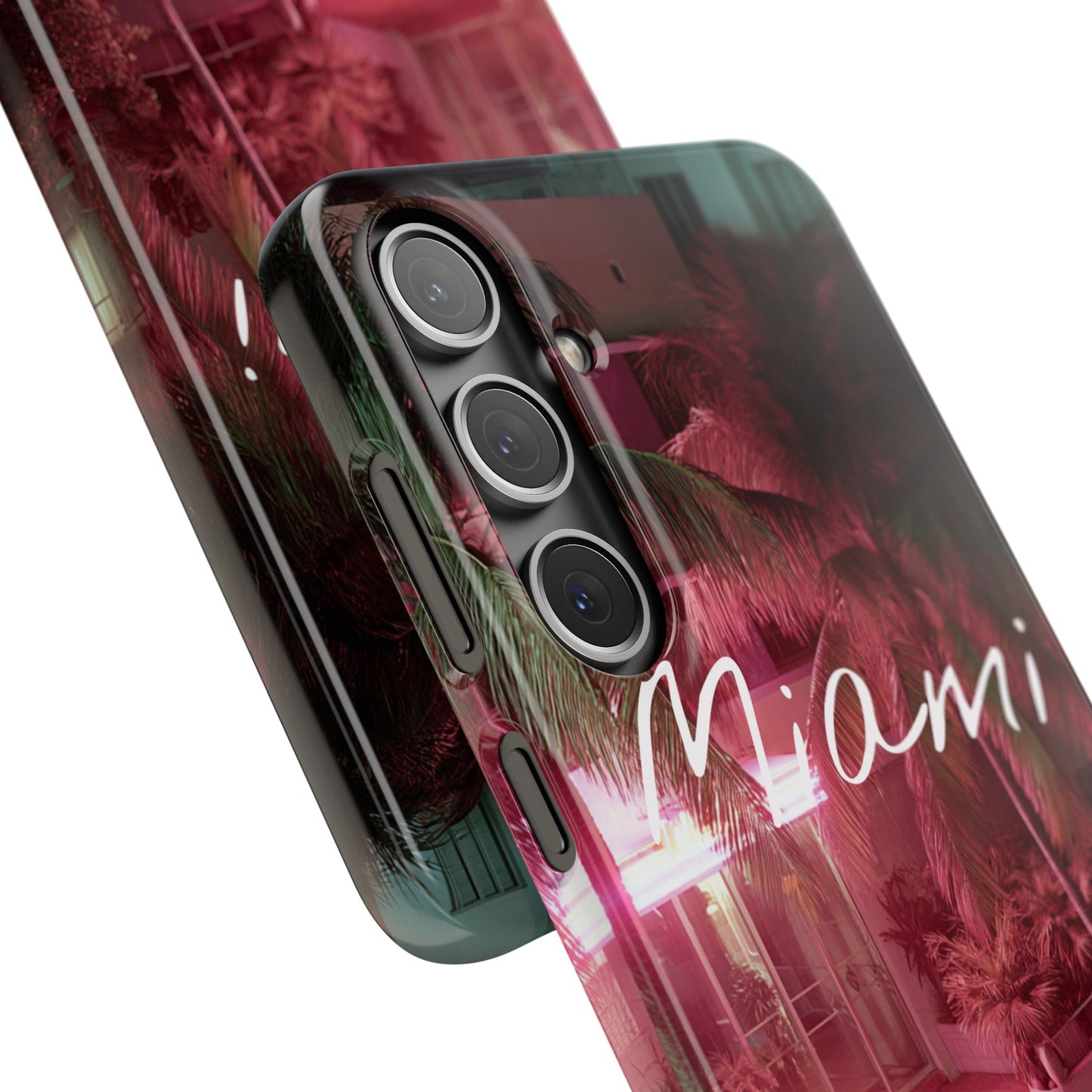 Miami Vibes Snap Case, Tropical Phone Cover, Summer Accessory, Gift for Travel Lovers, Neon Aesthetic, Beach-themed Tech