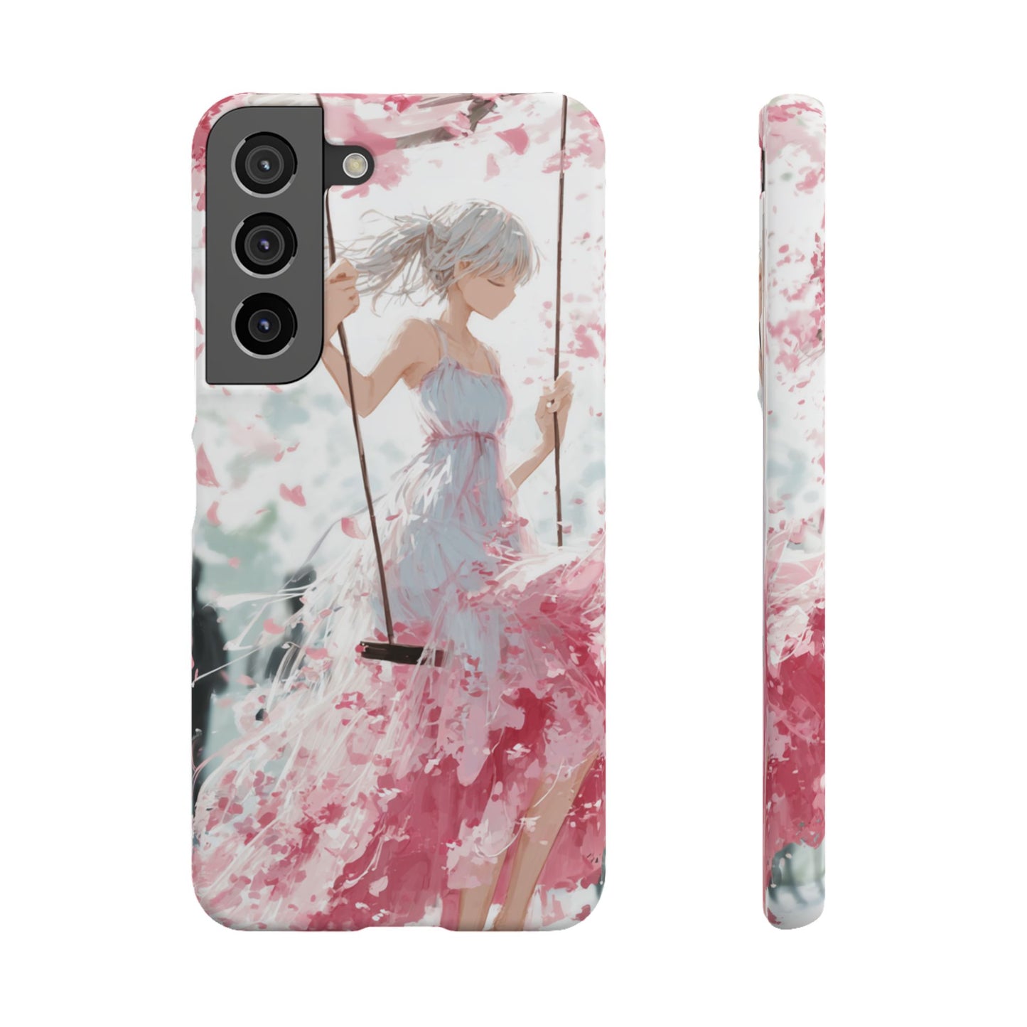 Elegant Floral Snap Cases for iPhone, Personalized Phone Covers, Cute Spring Gifts, Anime Aesthetic Accessories, Flower-themed Cell [...]