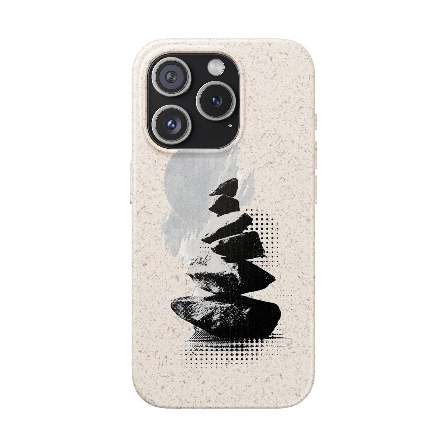 Biodegradable Plastic Free Phone Case Minimalistic Cairn Design Suitable For Iphones And Samsungs