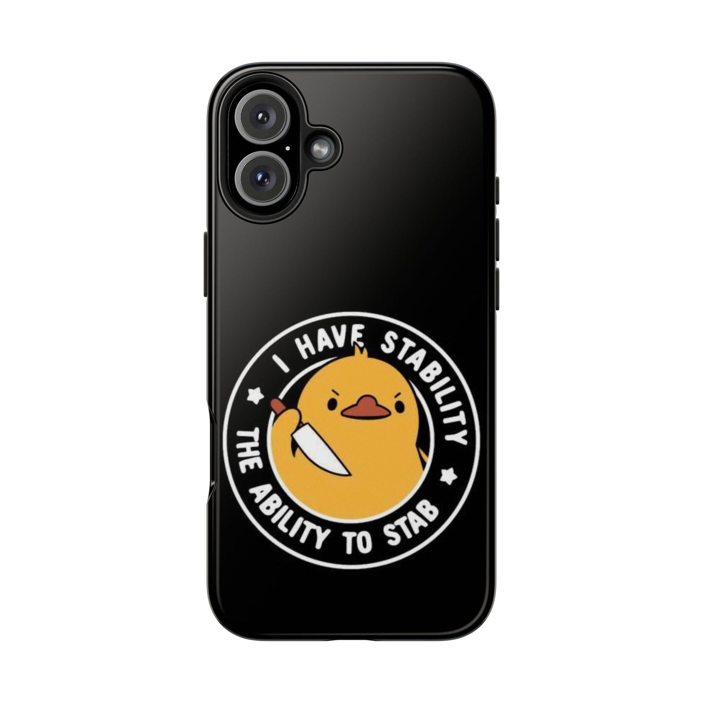 Funny Duck iPhone 17 Tough Phone Case | Cute Cartoon Duck, Protective Hard Shell
