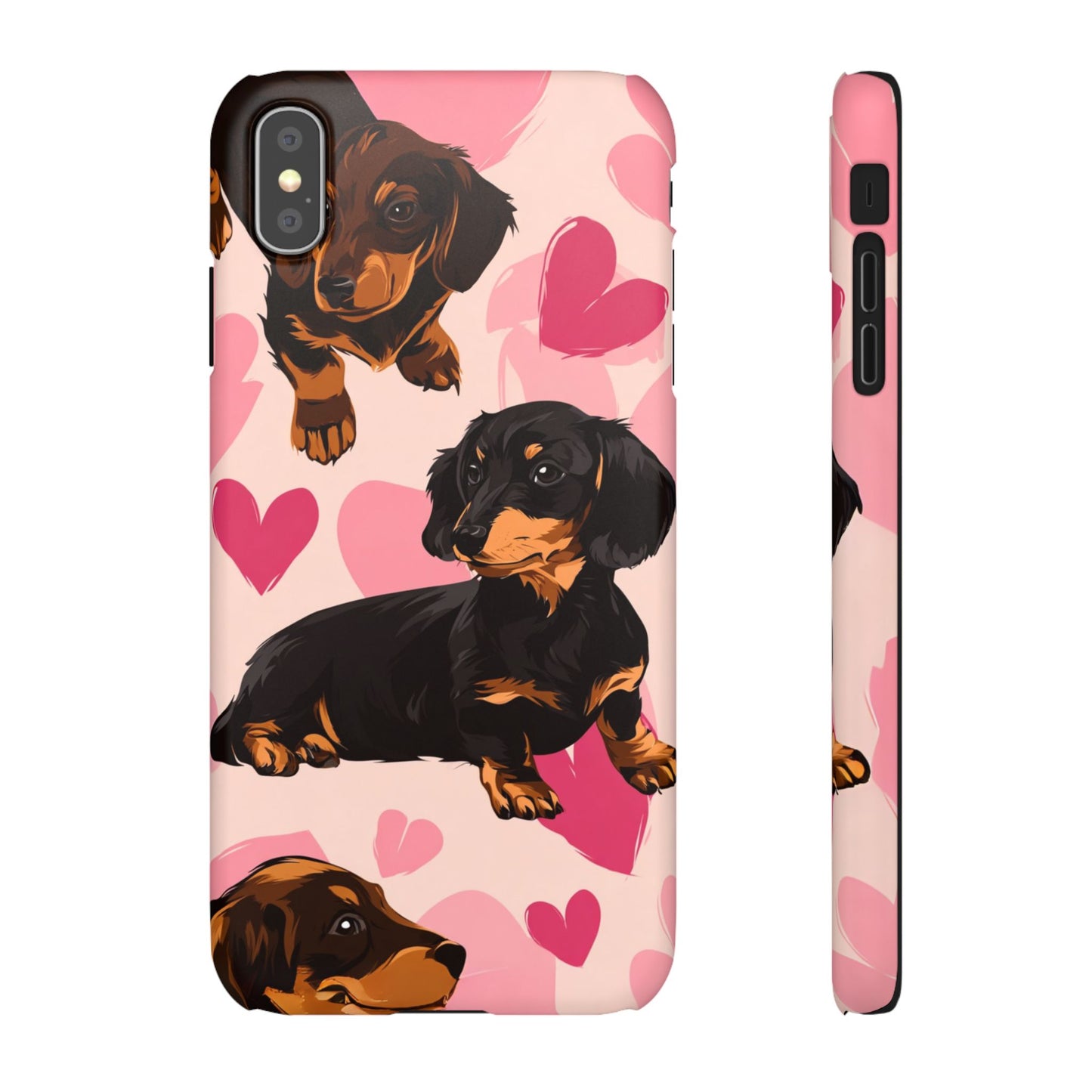 Pink Dachshund Love Phone Case for Iphone and Samsung Customistion and Free Shipping Avvialable