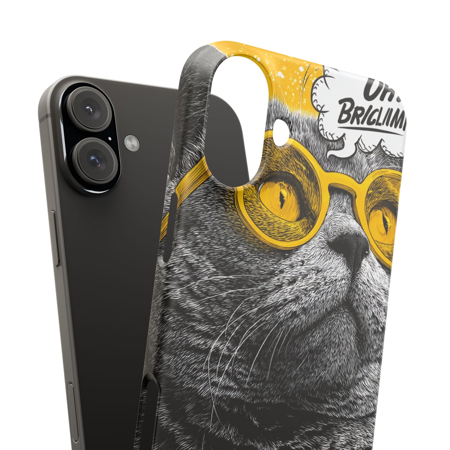 Playful Cat Snap Case - Quirky Phone Cover for Cat Lovers, Gift for Pet Enthusiasts, Funny Accessory for Any Occasion