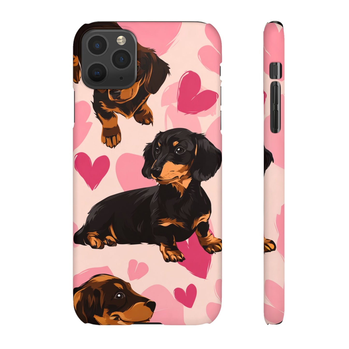 Pink Dachshund Love Phone Case for Iphone and Samsung Customistion and Free Shipping Avvialable
