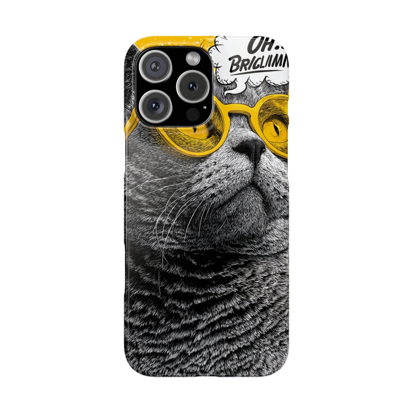 Playful Cat Snap Case - Quirky Phone Cover for Cat Lovers, Gift for Pet Enthusiasts, Funny Accessory for Any Occasion