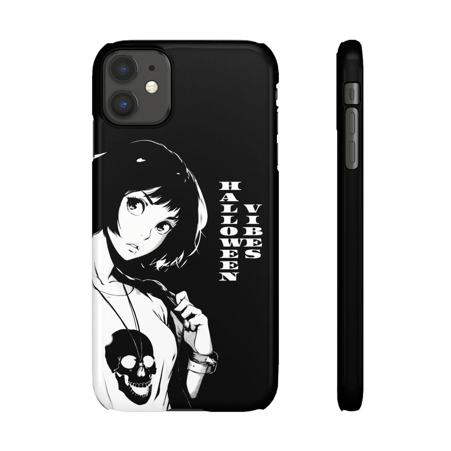 Halloween Vibes Snap Case Black and White Protective Phone Cover for iPhone and Samsung