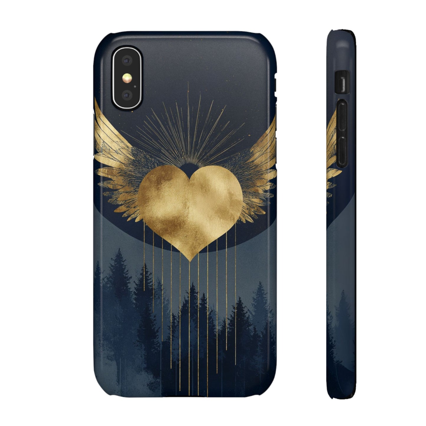 Heart Wing Snap Case, Elegant Phone Cover, Unique Gift, Artistic Accessory, Protective Case for Love and Romance