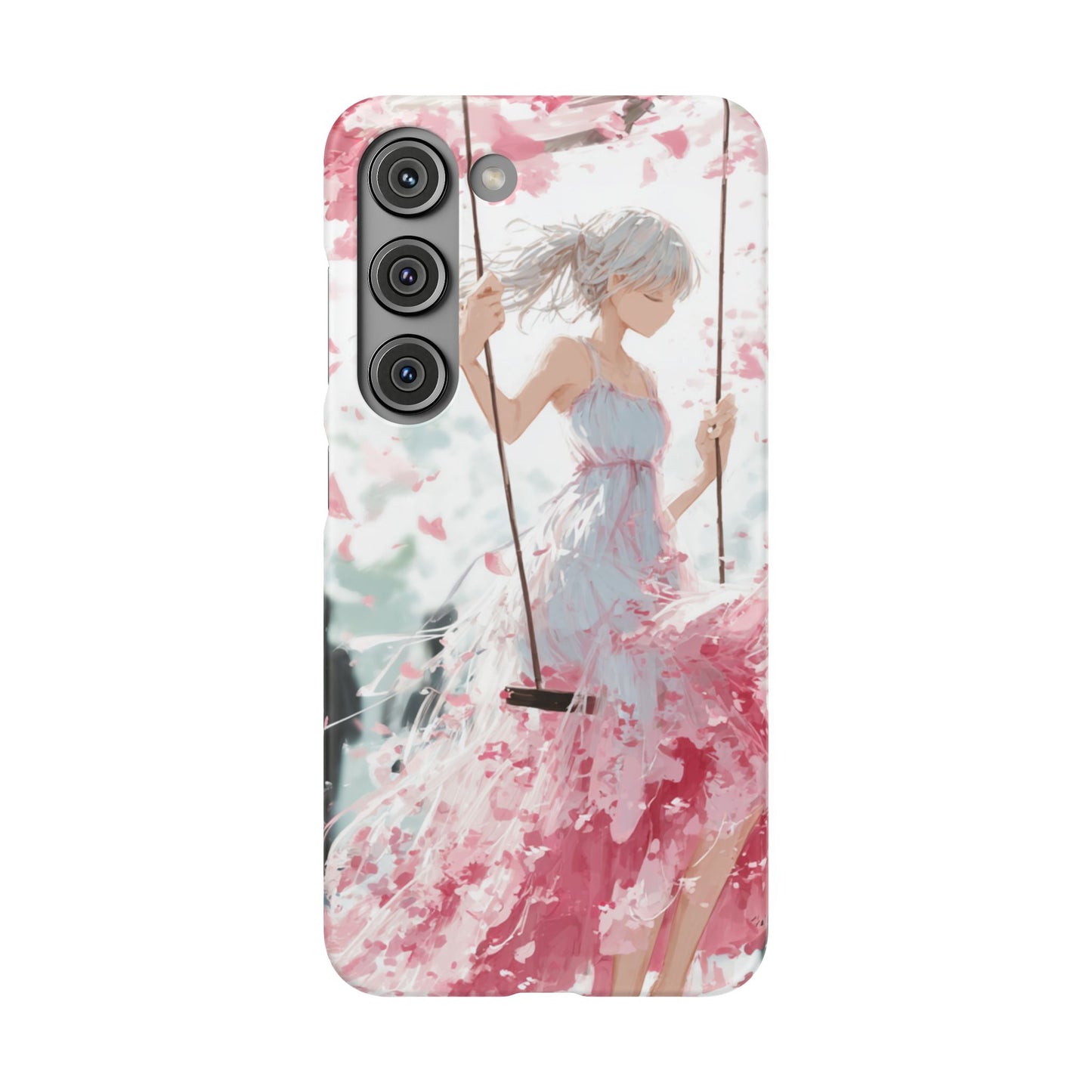 Elegant Floral Snap Cases for iPhone, Personalized Phone Covers, Cute Spring Gifts, Anime Aesthetic Accessories, Flower-themed Cell [...]