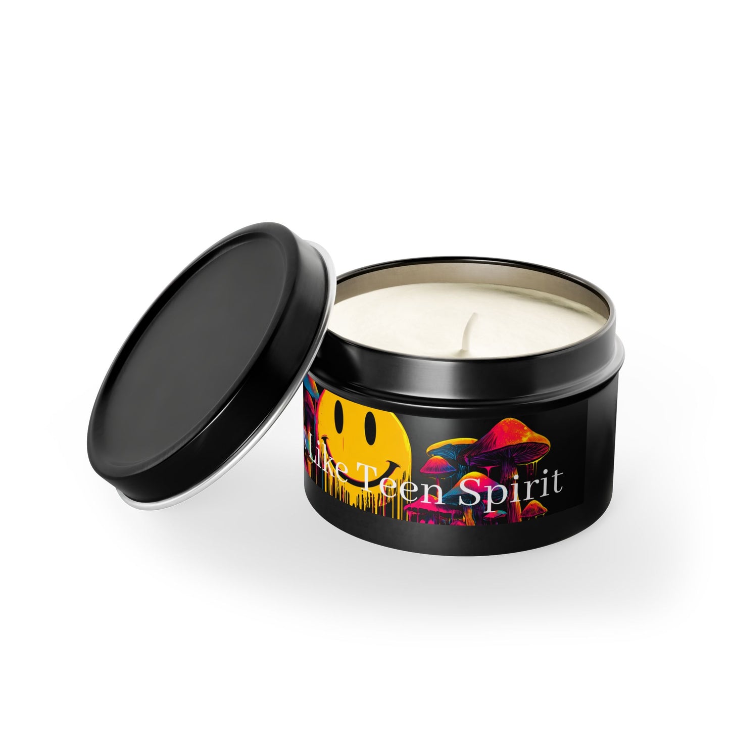 Vibrant Tin Candles, Smells Like Teen Spirit, Unique Home Decor, Aromatherapy, Gift for Her, Mood Enhancer, Eco-Friendly Candle