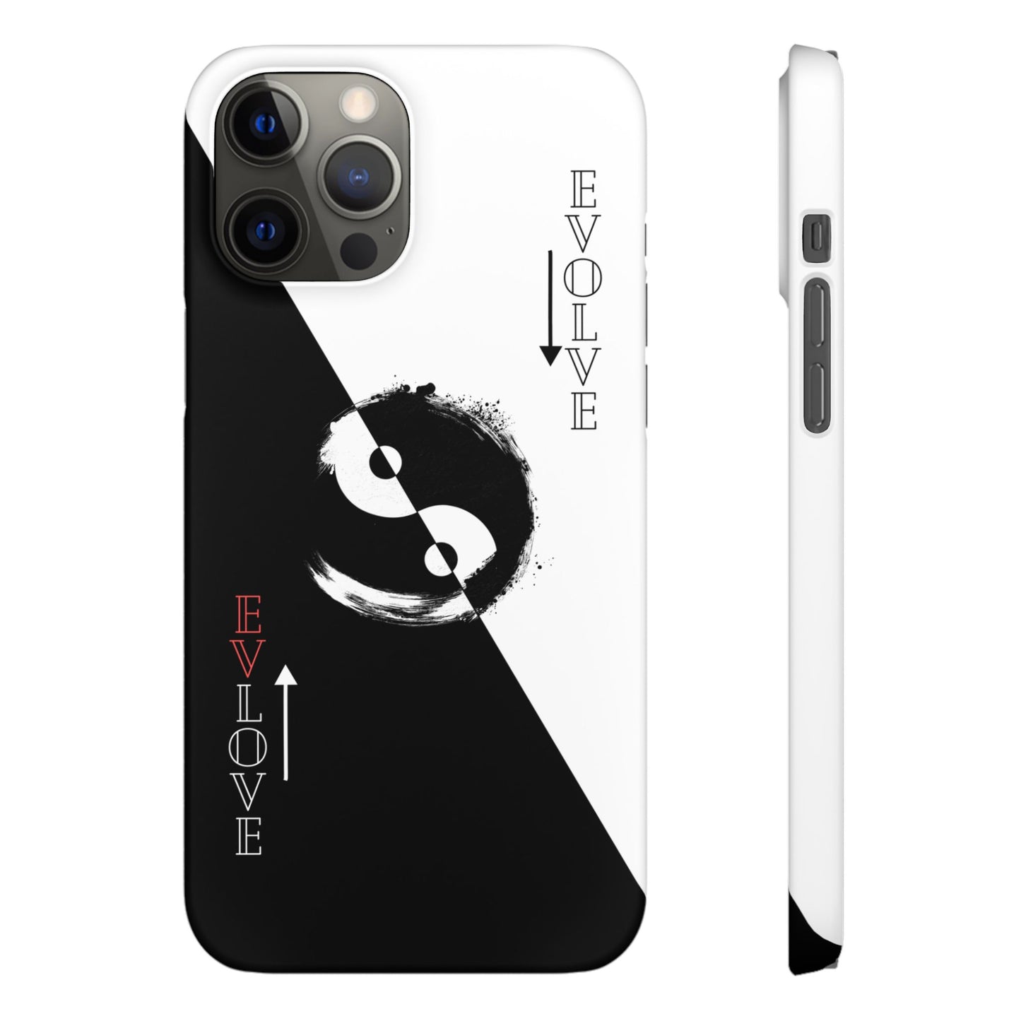 Yin Yang Evolve Black and White Snap Case Cover for iPhone and Samsung