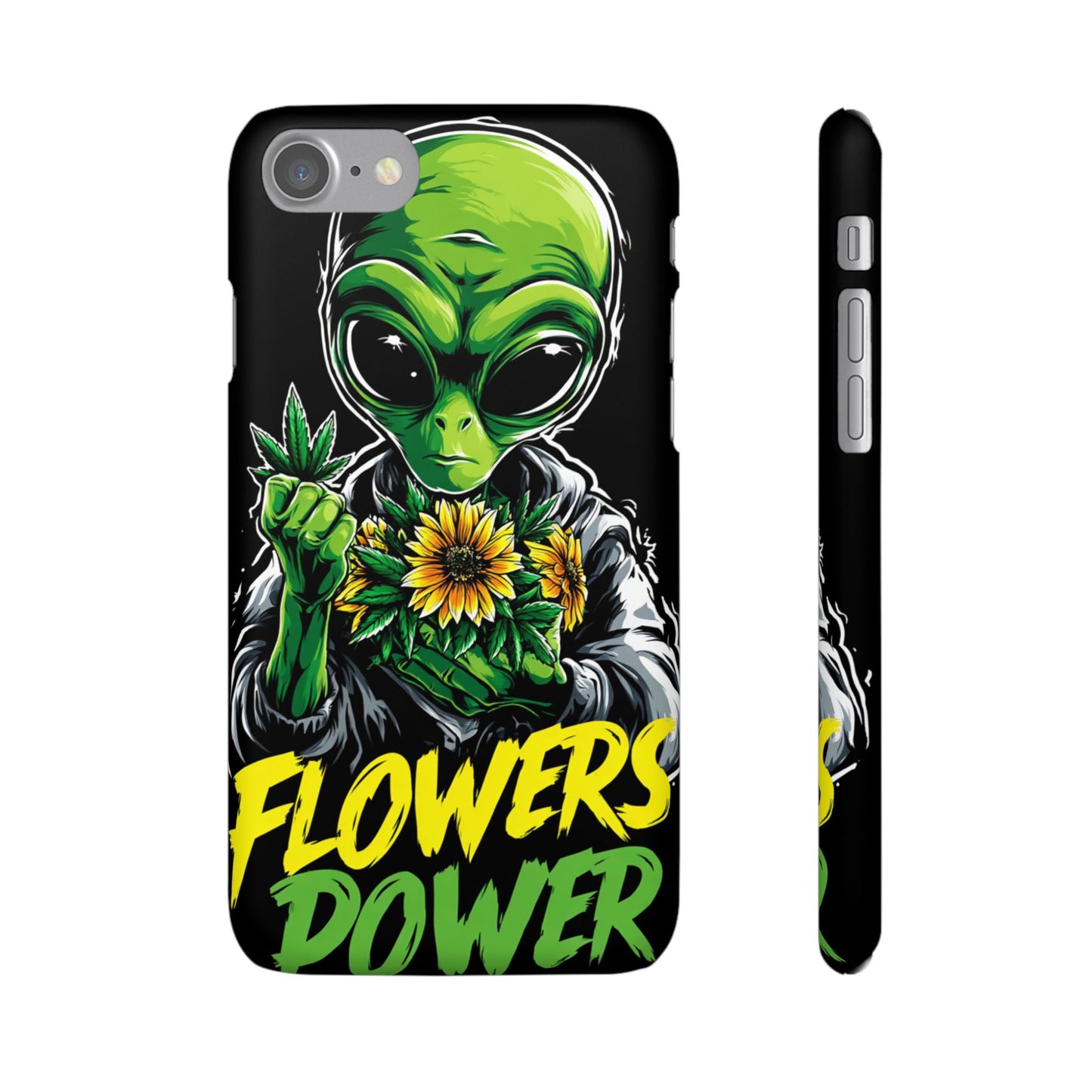 Alien Floral Snap Cases, Fun Phone Case, Gifts for Sci-Fi Lovers, Cute Alien Decor, Unique Tech Accessories