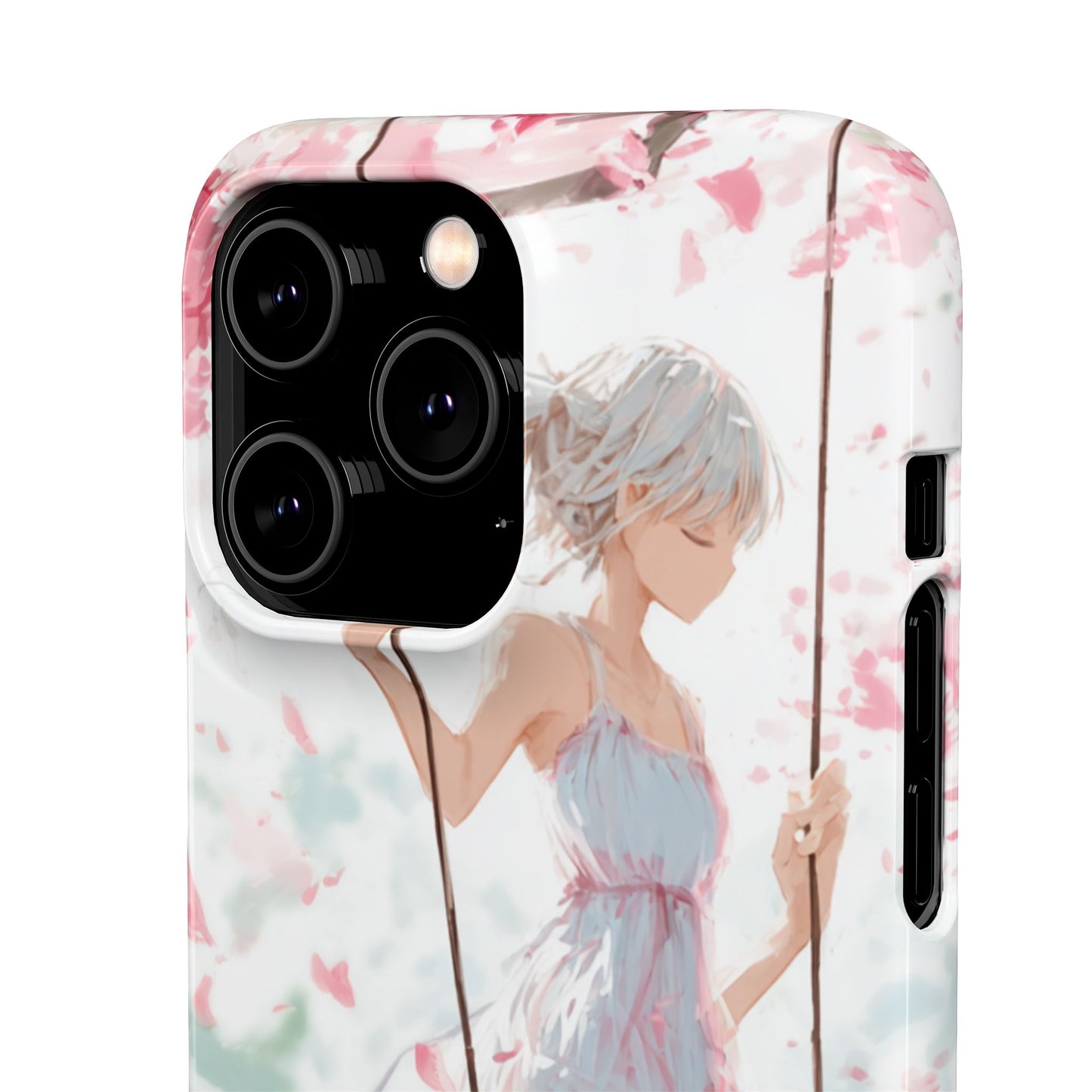 Elegant Floral Snap Cases for iPhone, Personalized Phone Covers, Cute Spring Gifts, Anime Aesthetic Accessories, Flower-themed Cell [...]