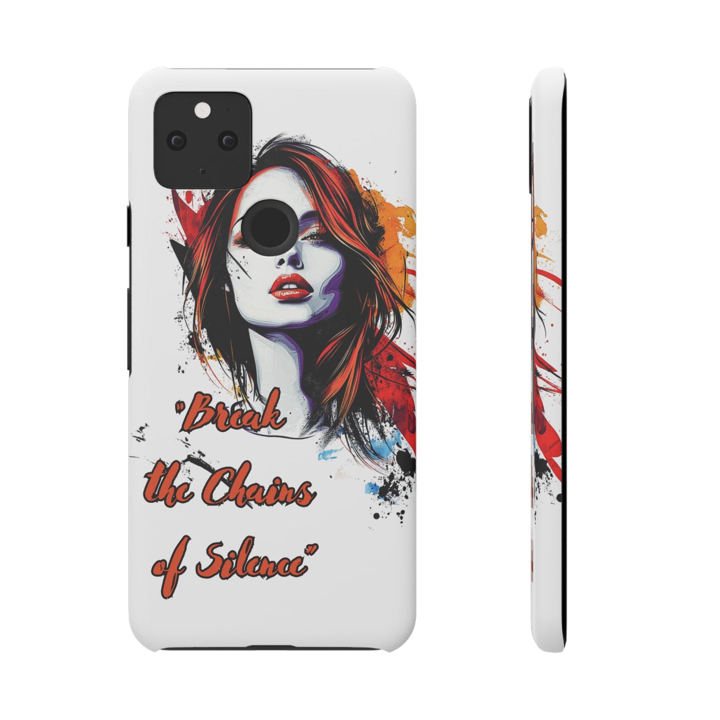 Empowering Art Snap Cases, Phone Cover, Break the Chains of Silence, Unique Gift, Inspirational Tech Accessories