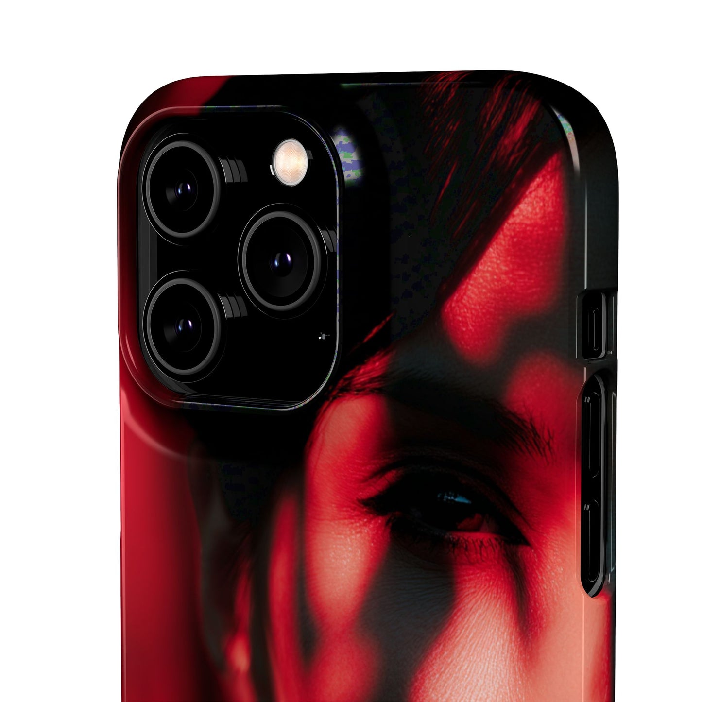 Stylish Snap Cases for Phone, Artistic Phone Cover, Unique Gifts, Red Aesthetic Case, Trendy Accessory, Vibrant Protection