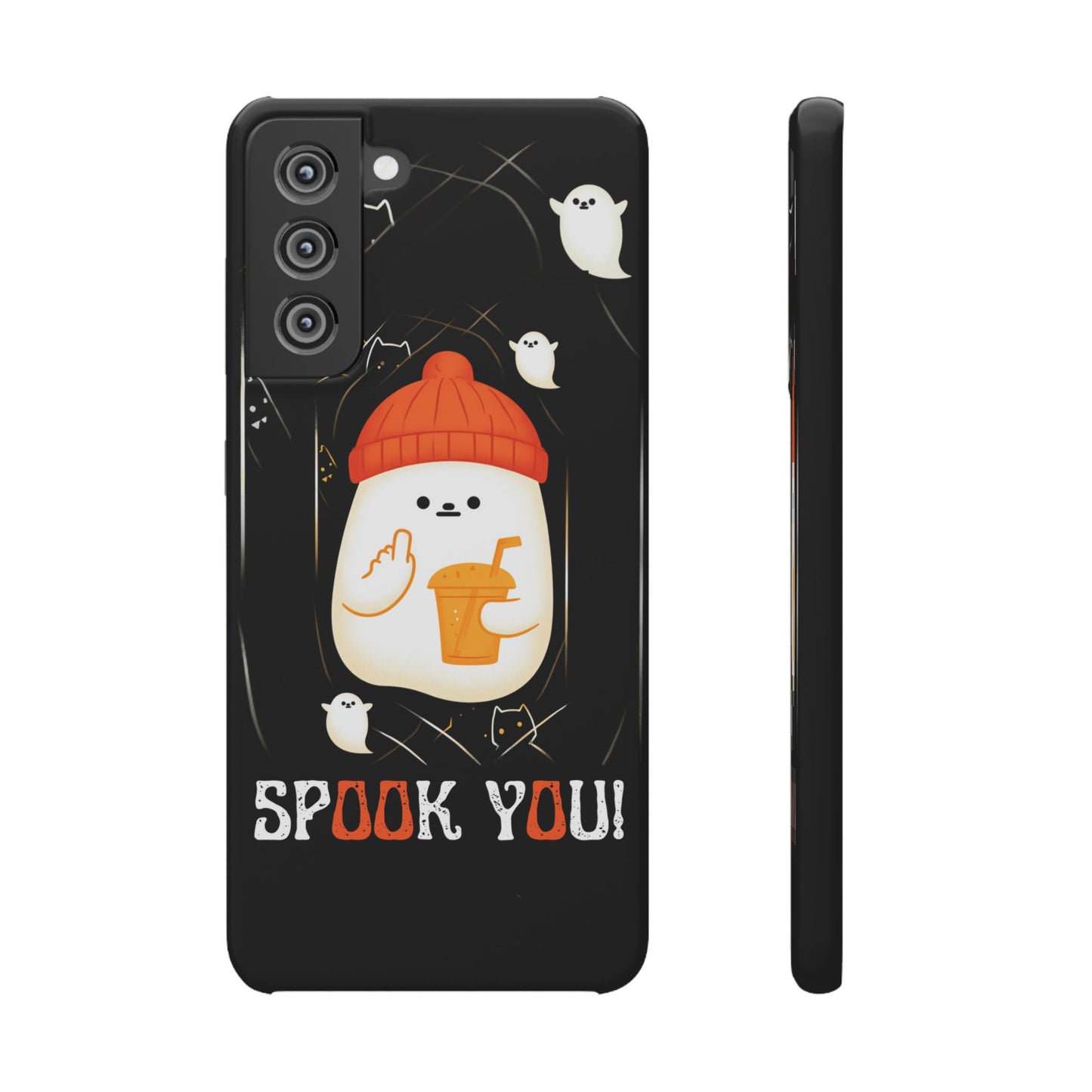 Spook You Halloween Ghost Snap Case Kawaii Protective Phone Cover for iPhone and Samsung