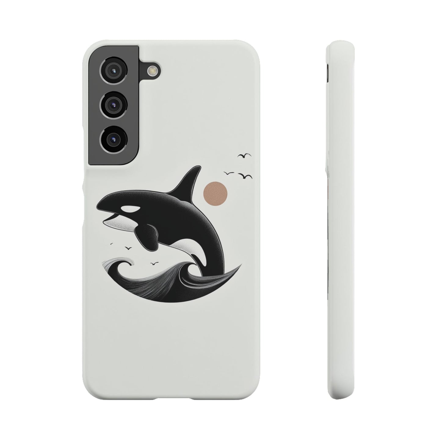 Whale Splash Phone Case | Ocean Lover Gift, Marine Art, Snap Cases, Cute Whale Design, Custom Phone Accessories
