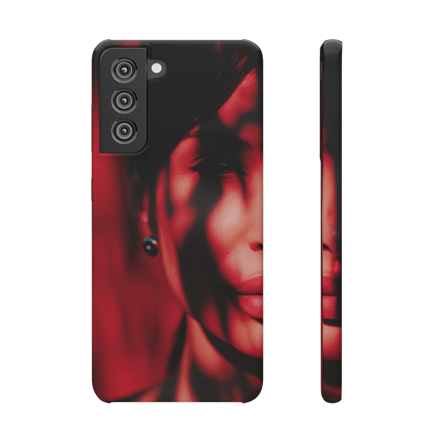 Stylish Snap Cases for Phone, Artistic Phone Cover, Unique Gifts, Red Aesthetic Case, Trendy Accessory, Vibrant Protection